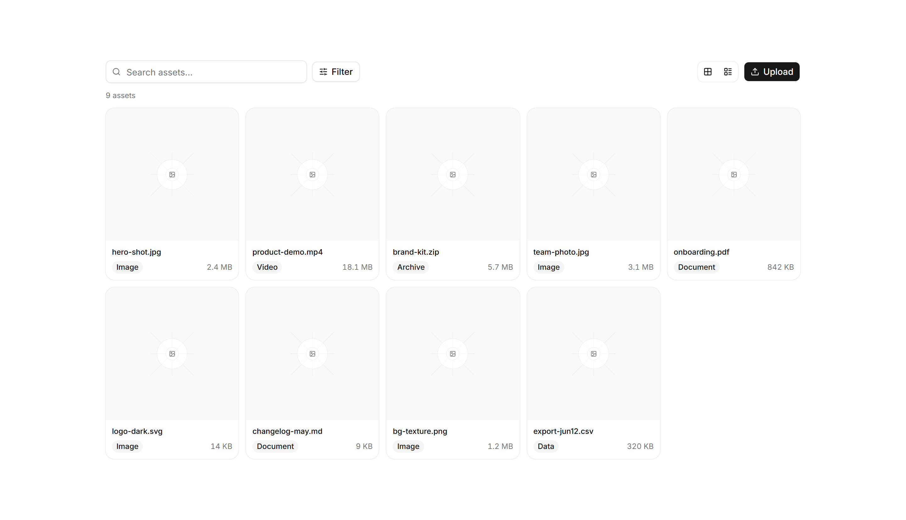Application Media and Gallery: Media Library Grid