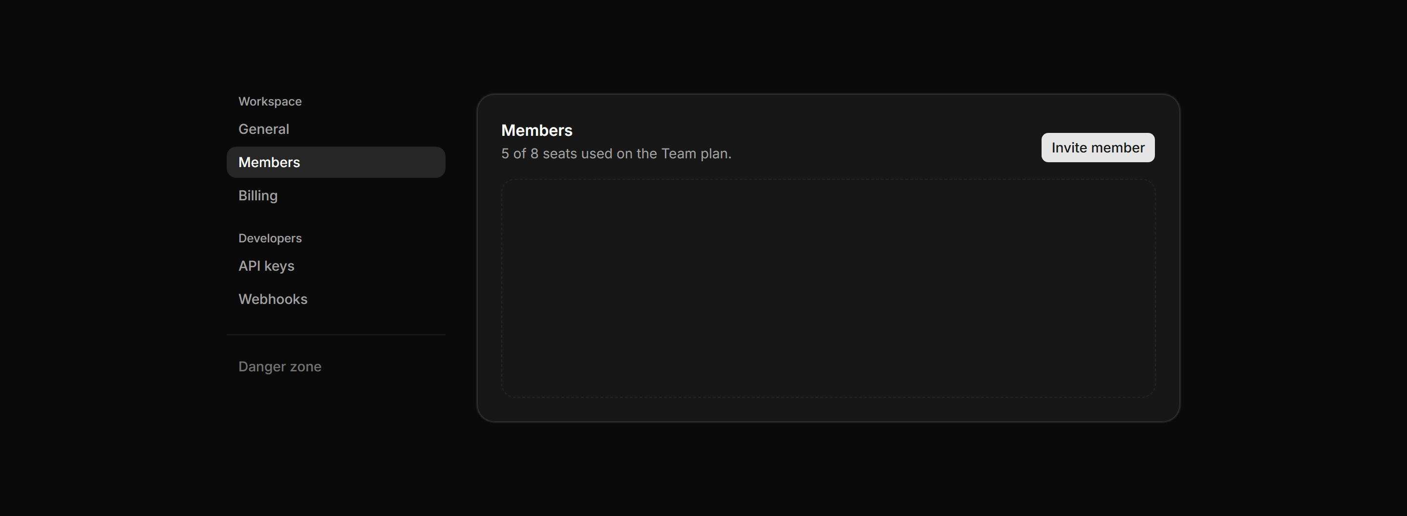 Application Navigation: Secondary Settings Nav