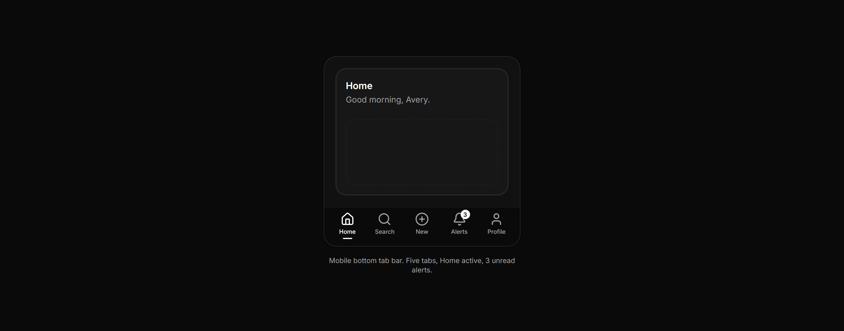 Application Navigation: Tab Bar Mobile