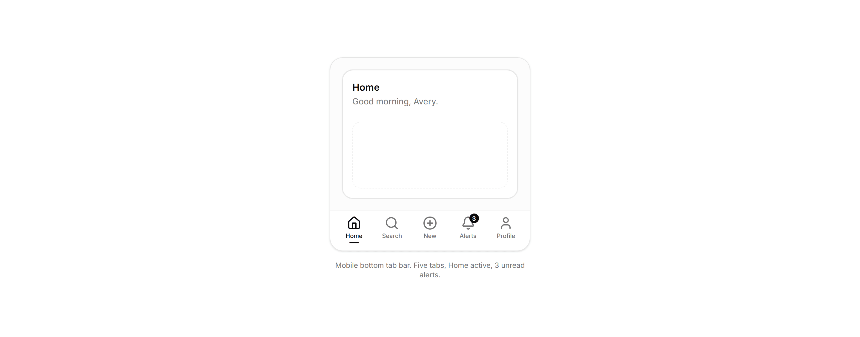 Application Navigation: Tab Bar Mobile
