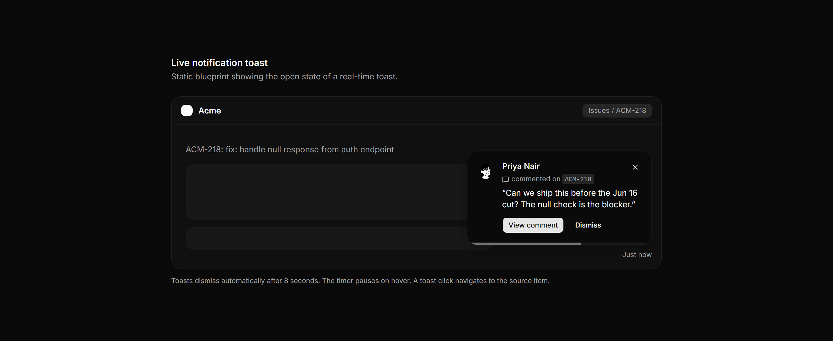 Application Notification: Realtime Toast Blueprint