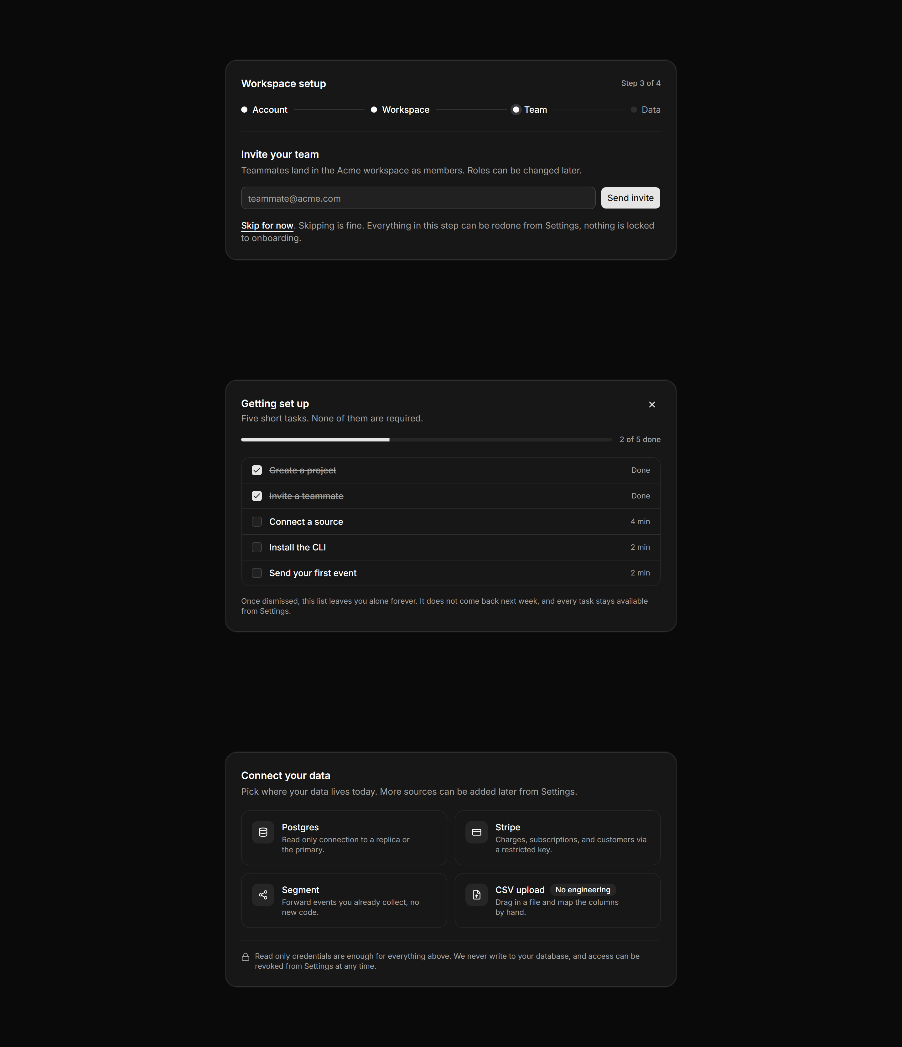 Application Prebuilt Page: Onboarding Page