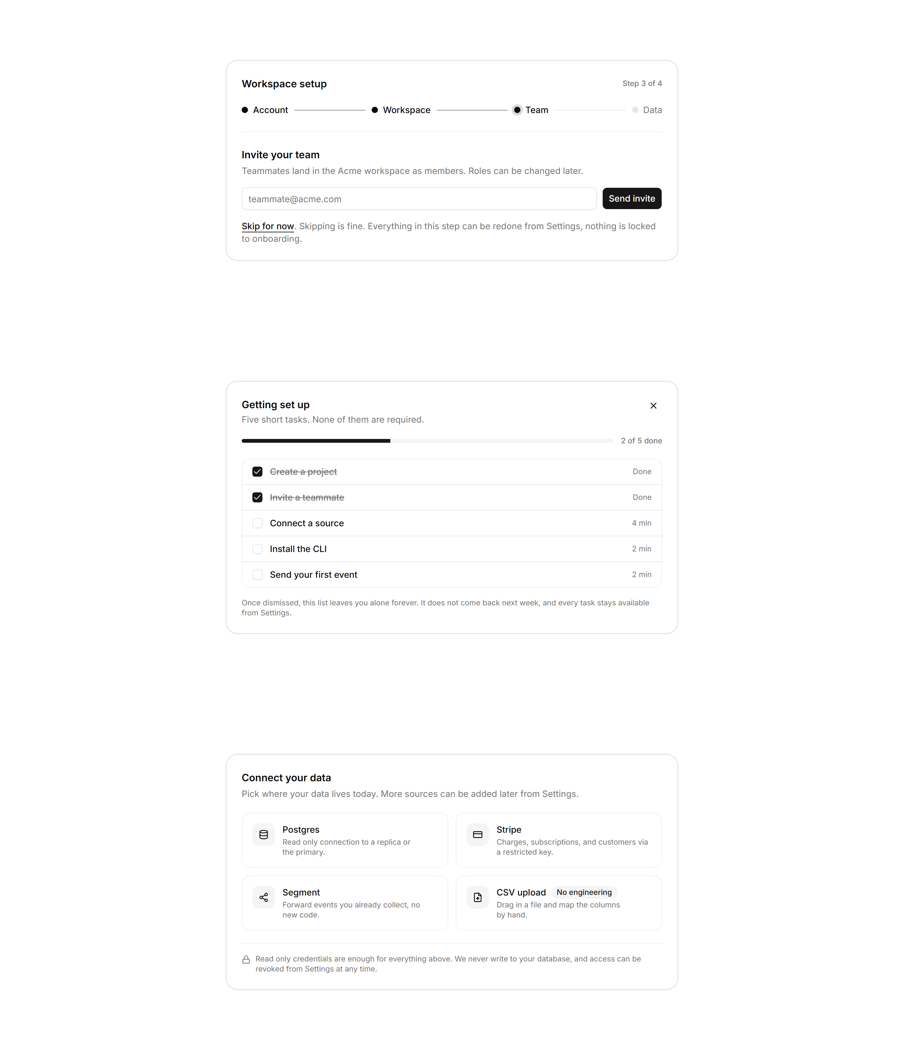 Application Prebuilt Page: Onboarding Page