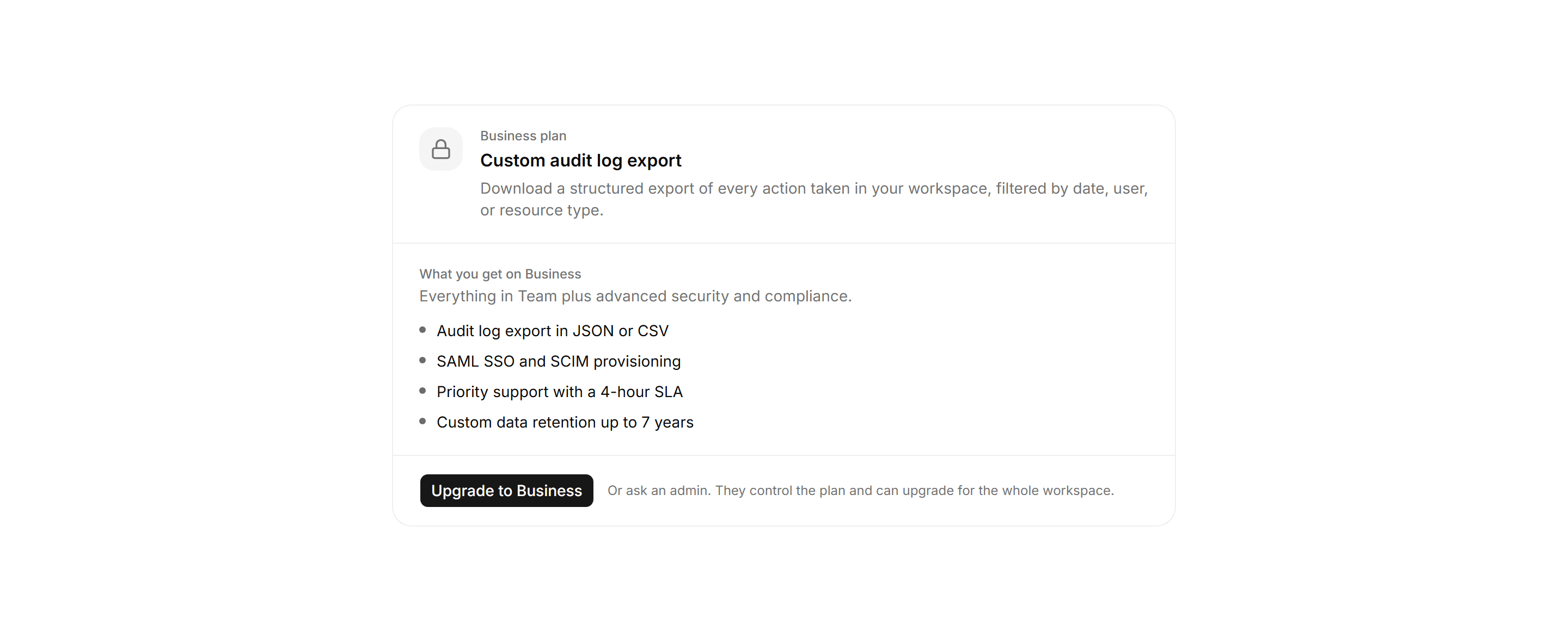 Application Pricing and Plan: Feature Gate Card