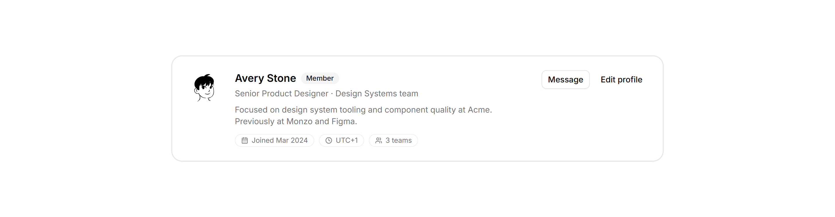 Application Profile and Account: Profile Header