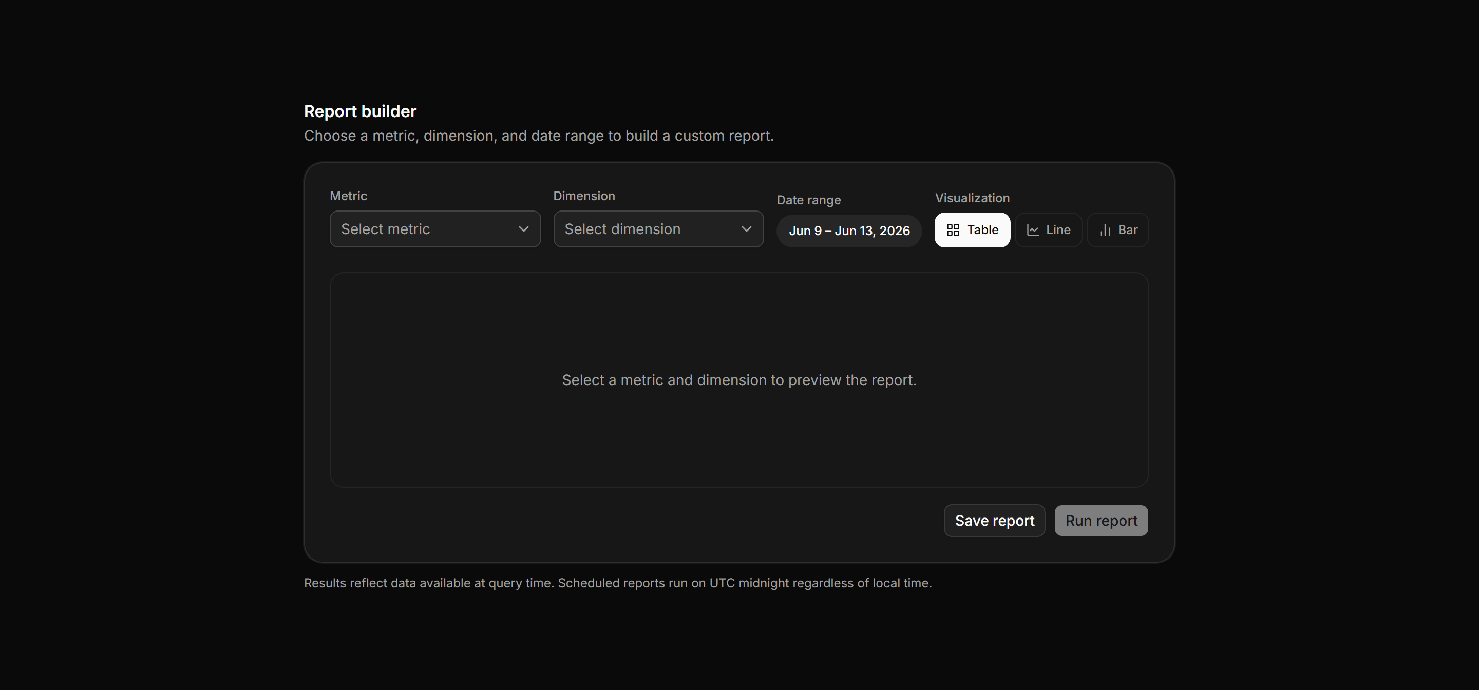 Application Report: Report Builder