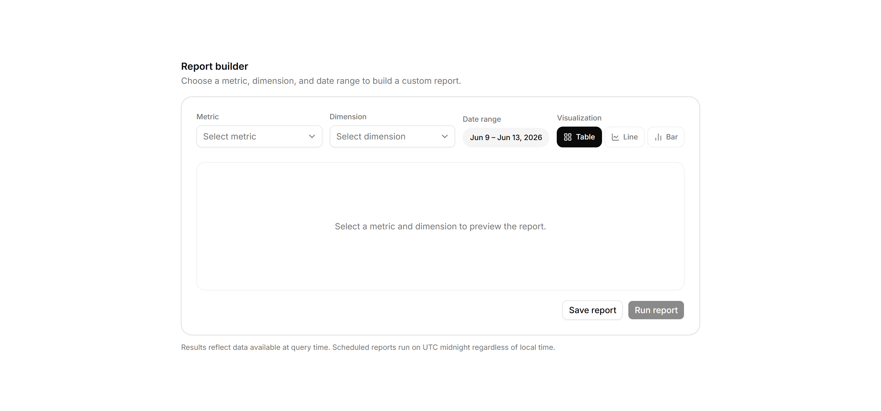Application Report: Report Builder