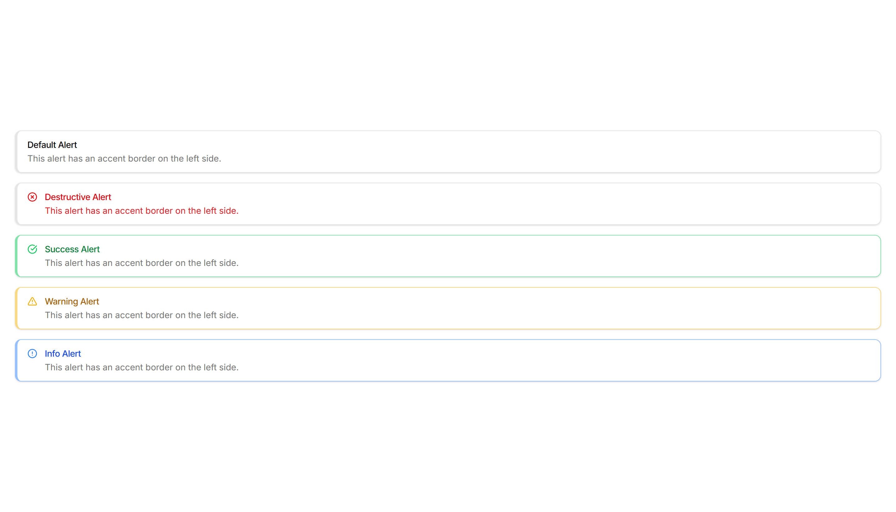 Components Alert: Accent Border Alerts
