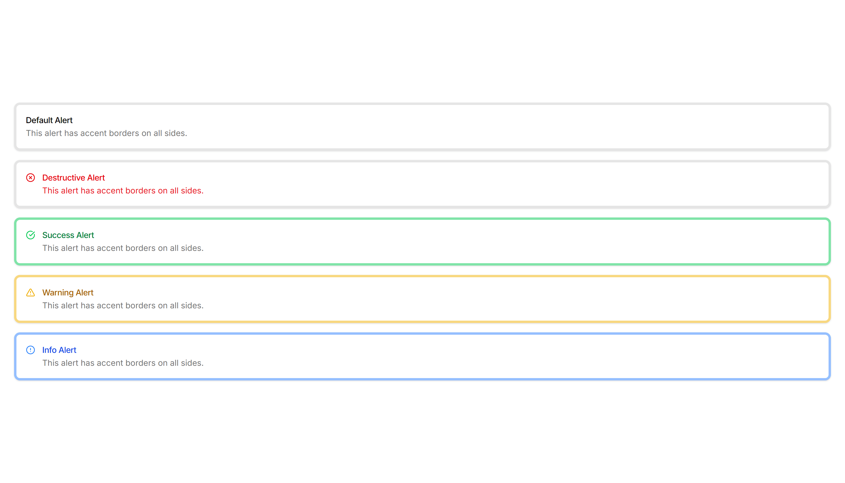 Components Alert: All Sides Accent Alerts