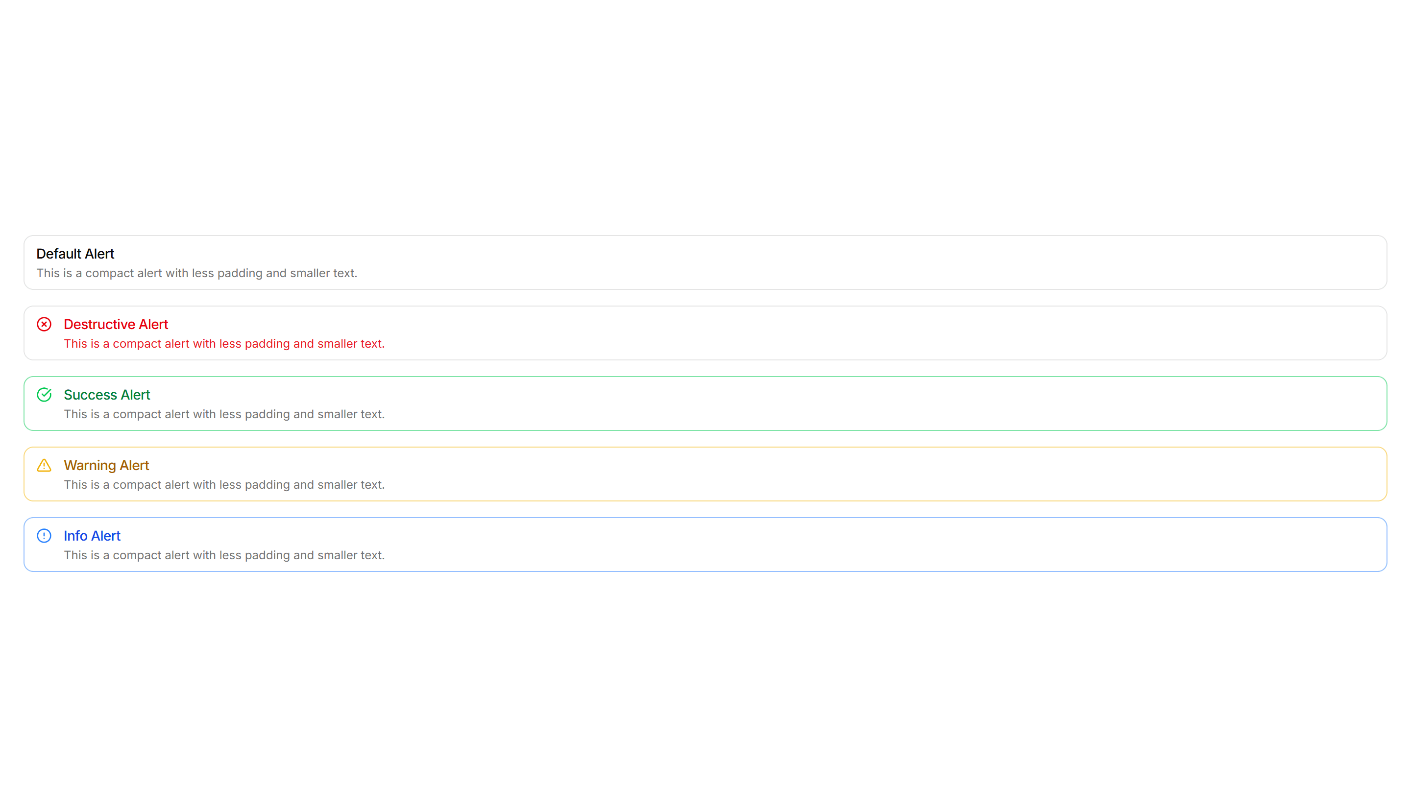Components Alert: Compact Alerts