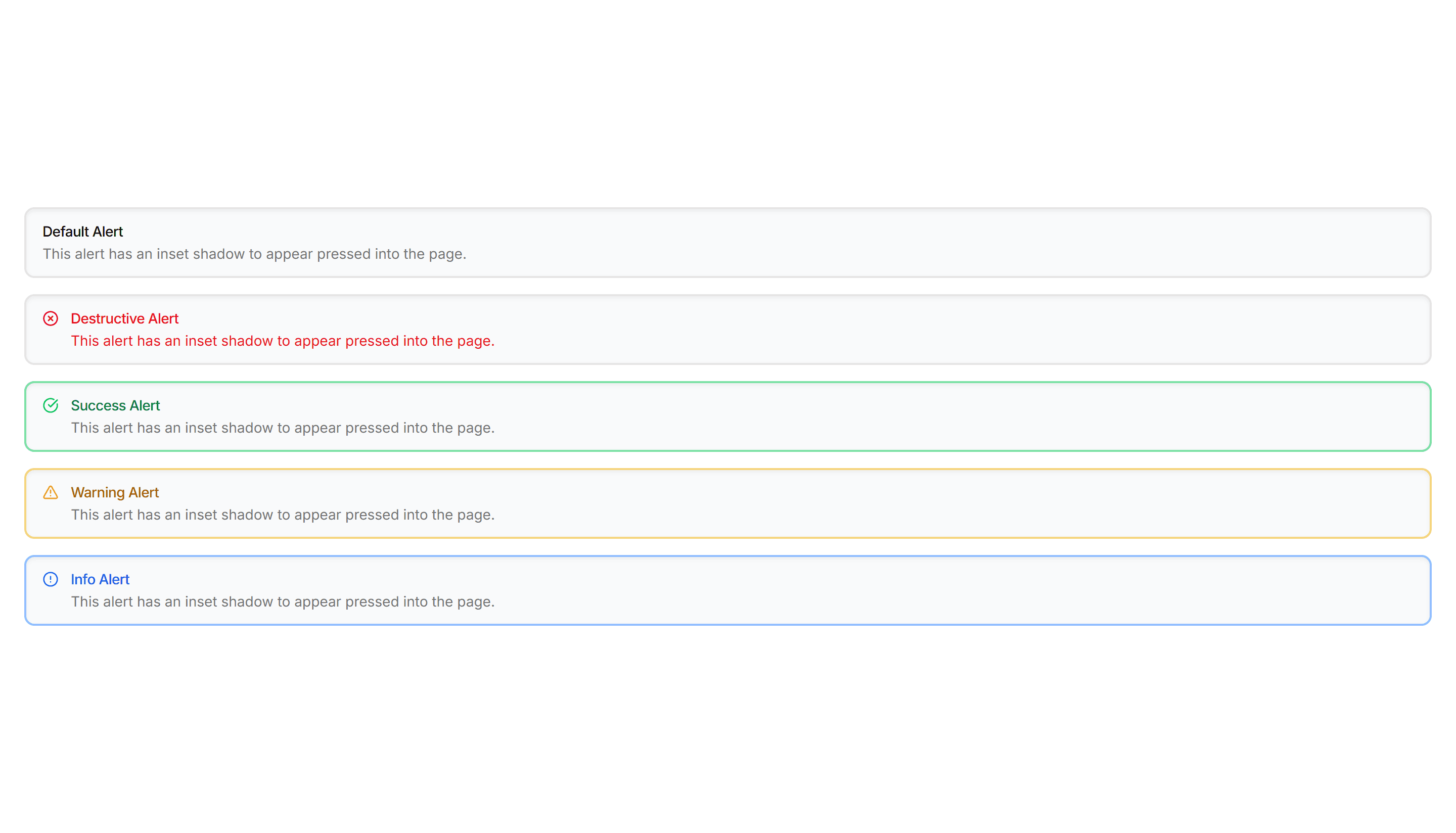 Components Alert: Inset Alerts