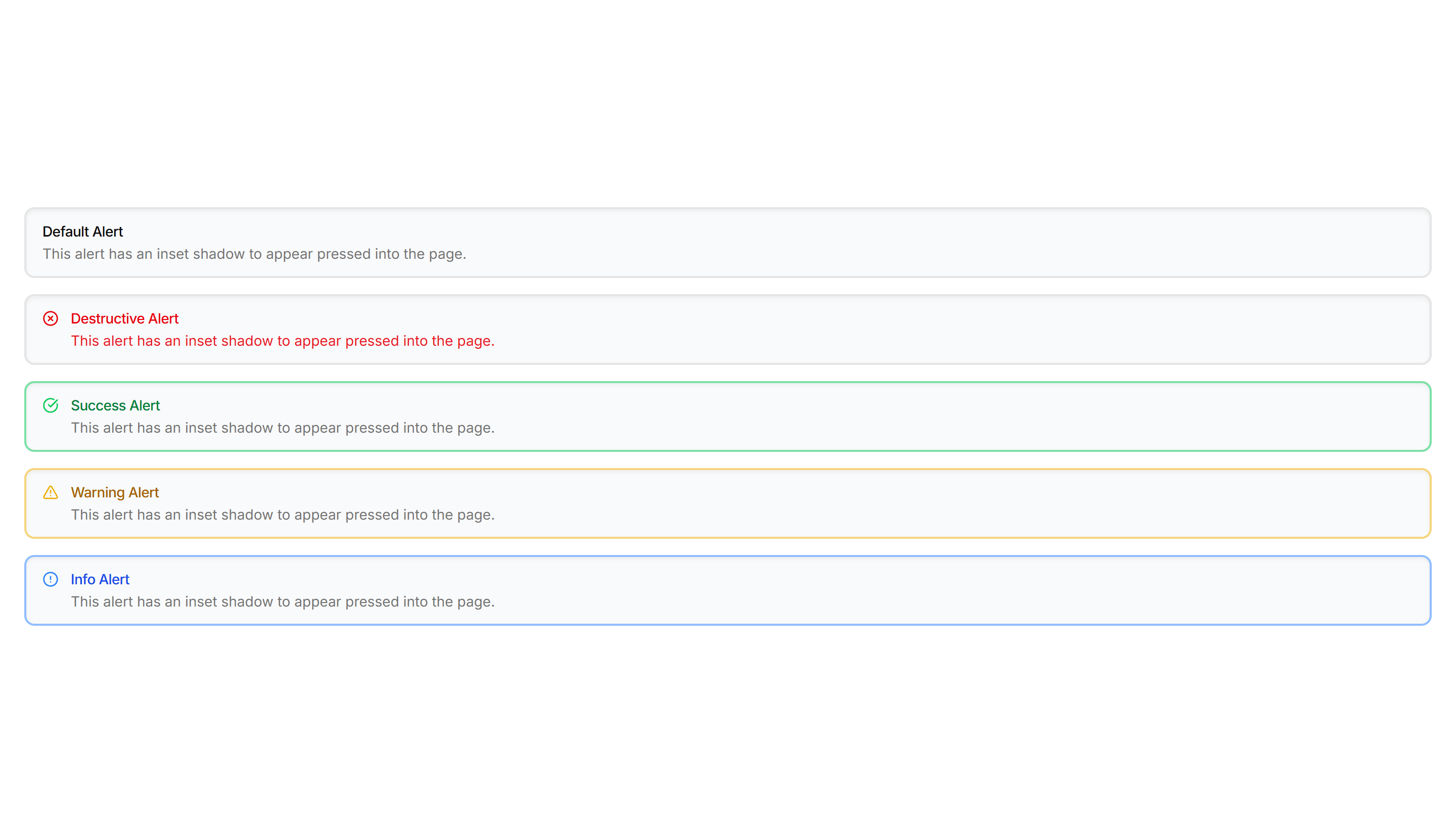 Components Alert: Inset Alerts