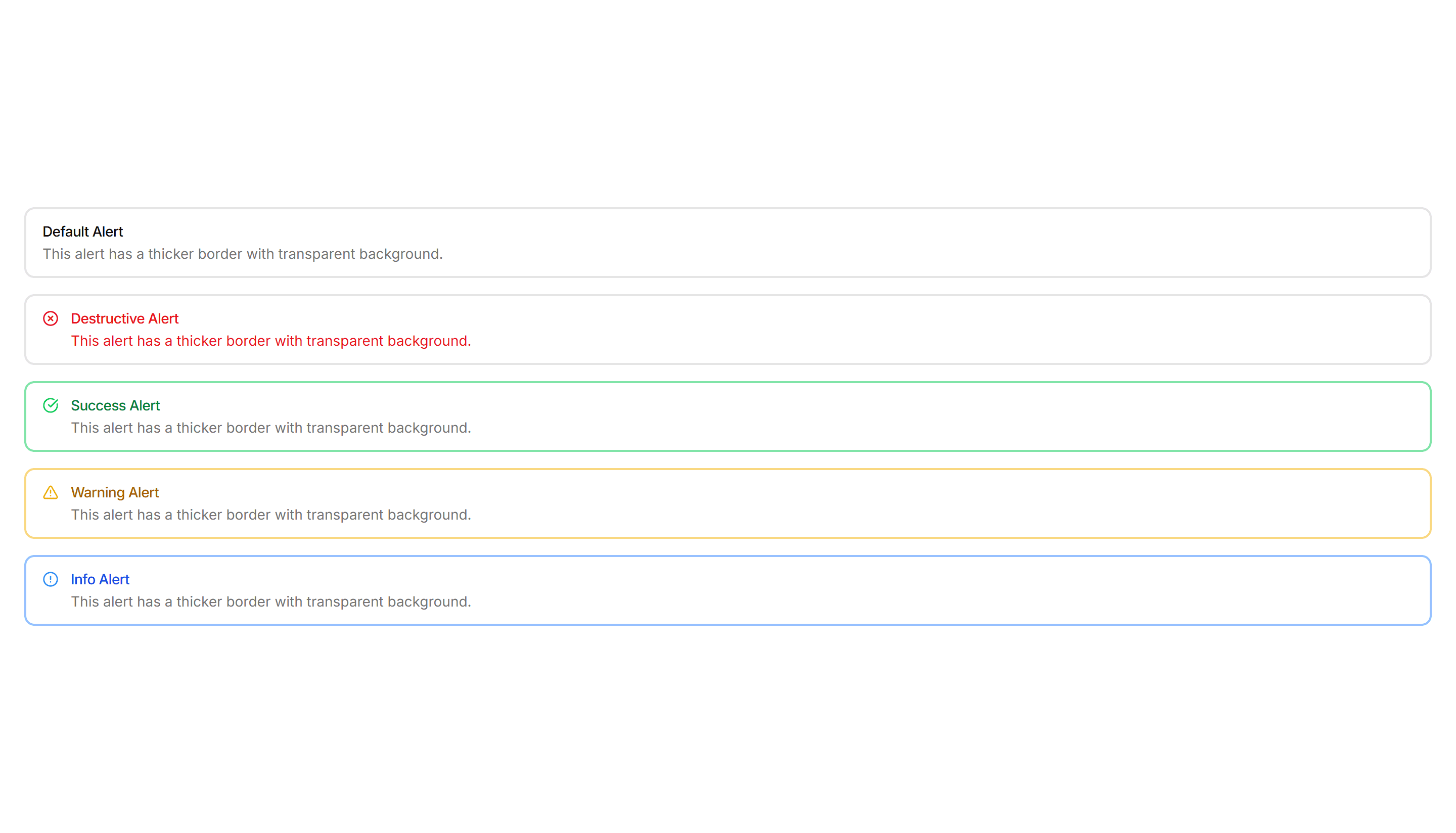 Components Alert: Outlined Alerts