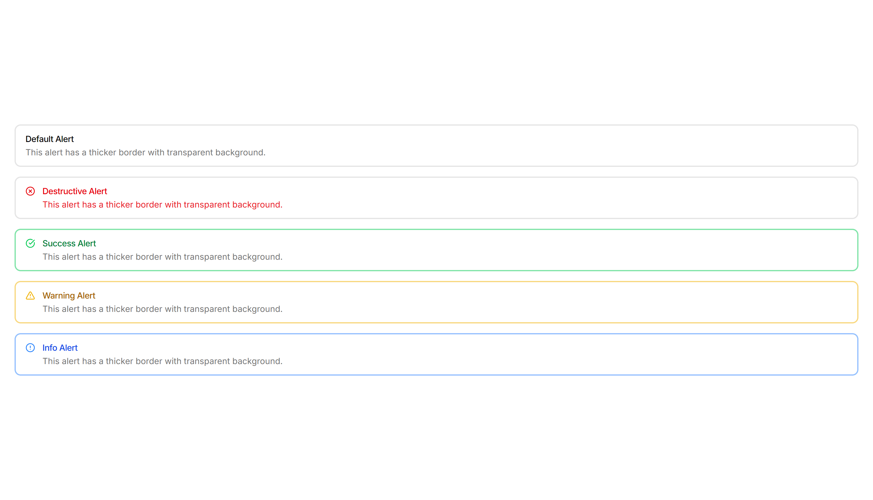 Components Alert: Outlined Alerts