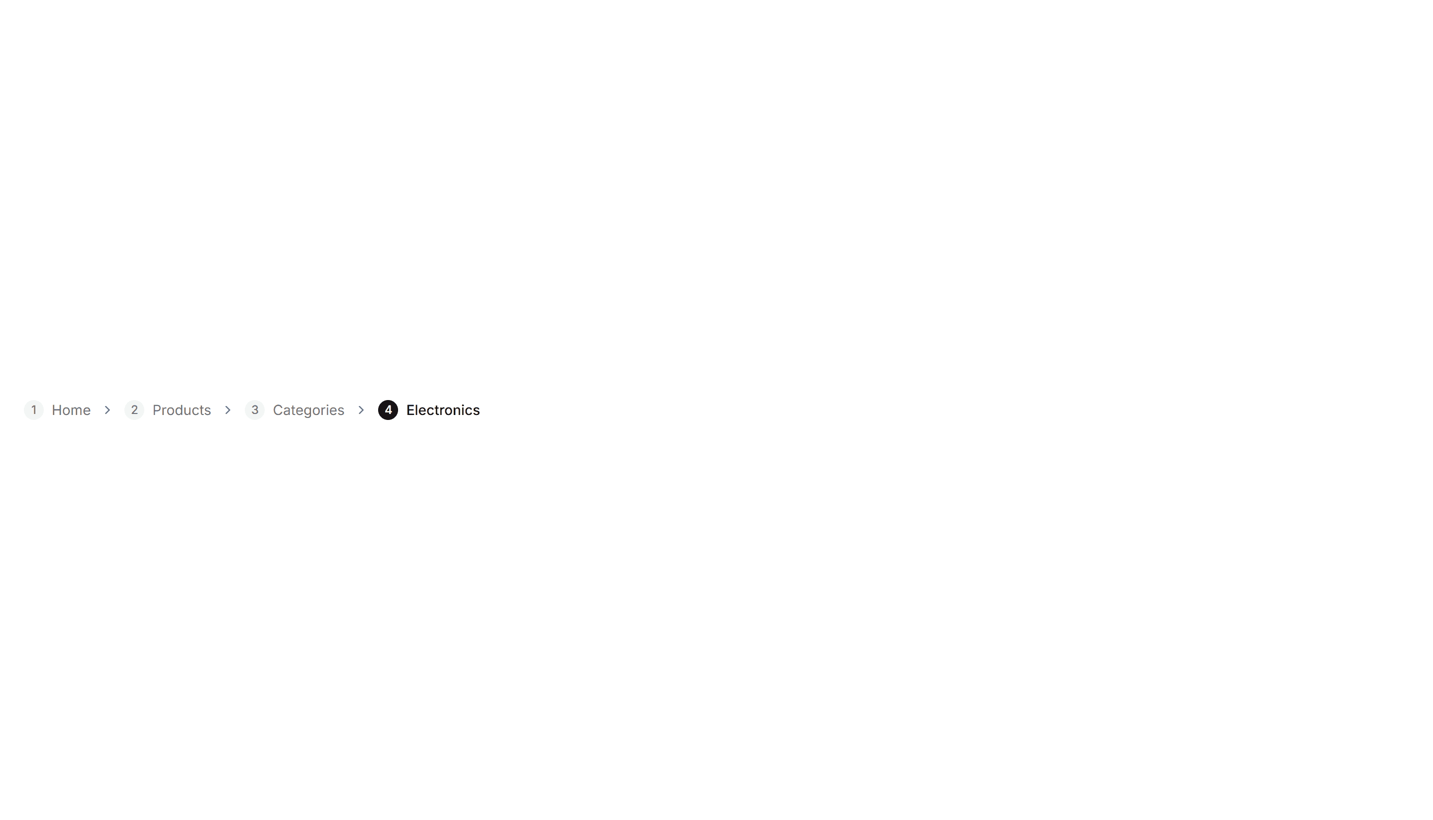 Components Breadcrumb: Numbered Breadcrumb