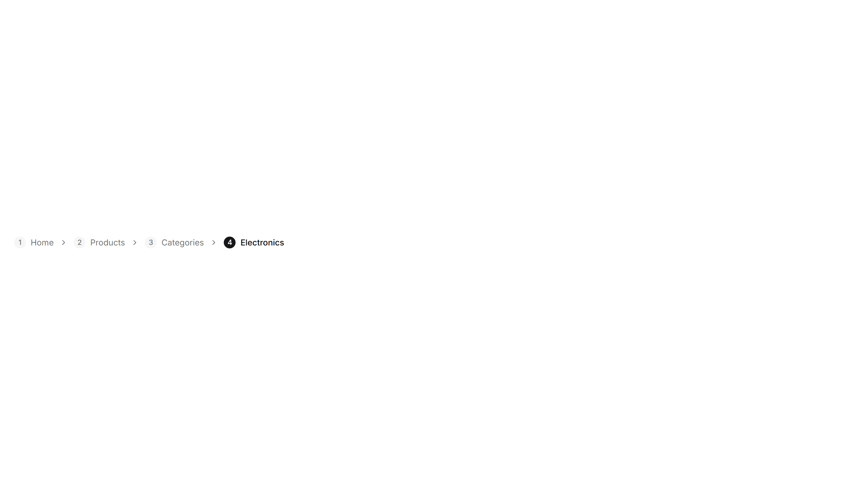 Components Breadcrumb: Numbered Breadcrumb