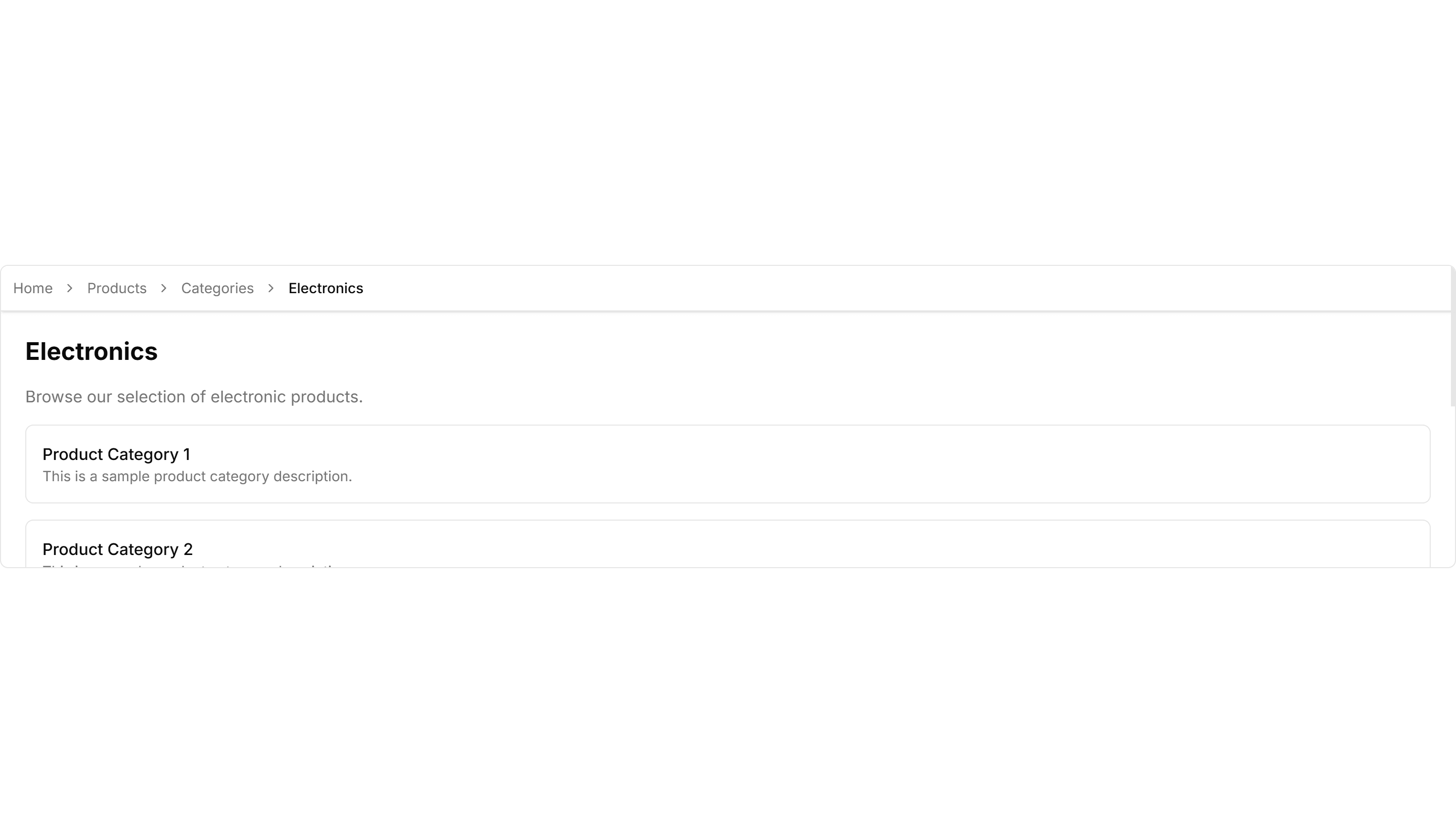 Components Breadcrumb: Sticky Breadcrumb