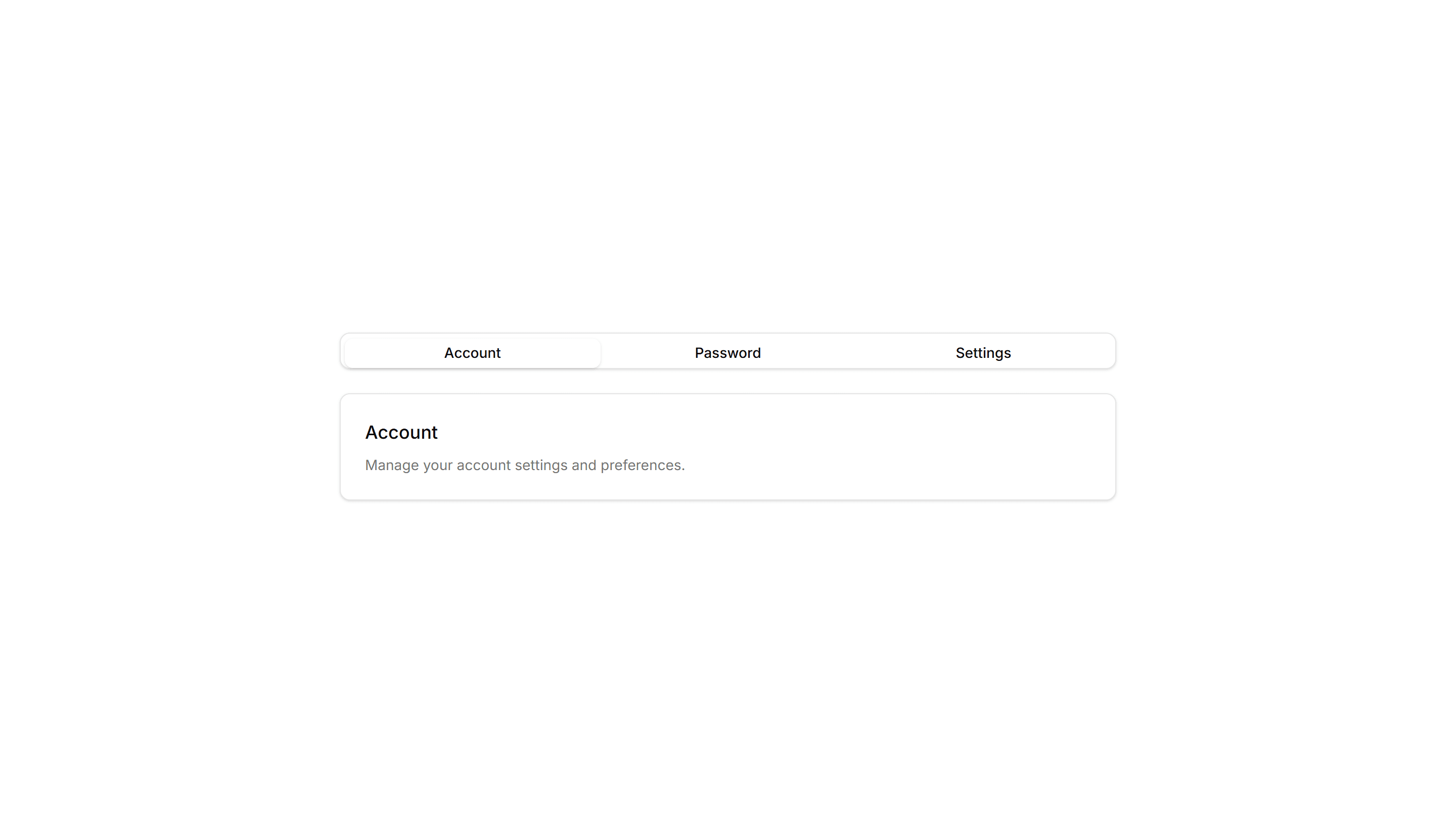 Components Tab: Card Tabs