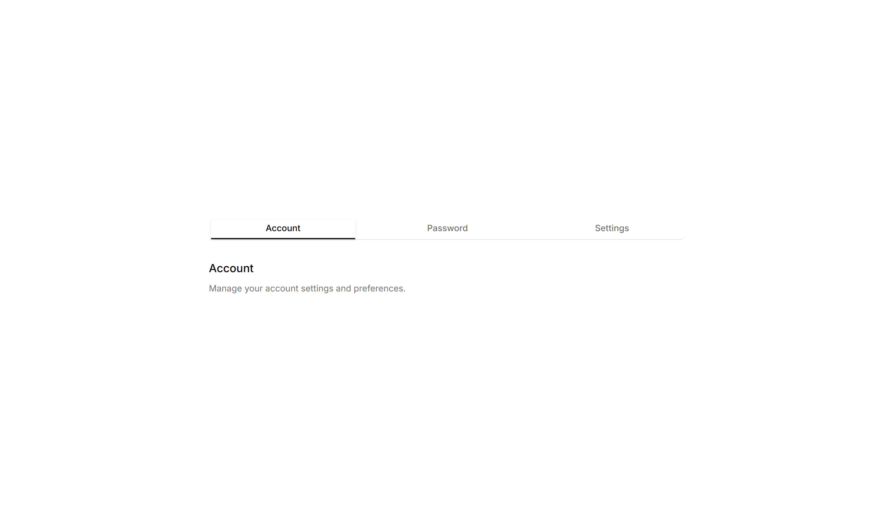 Components Tab: Minimal Tabs