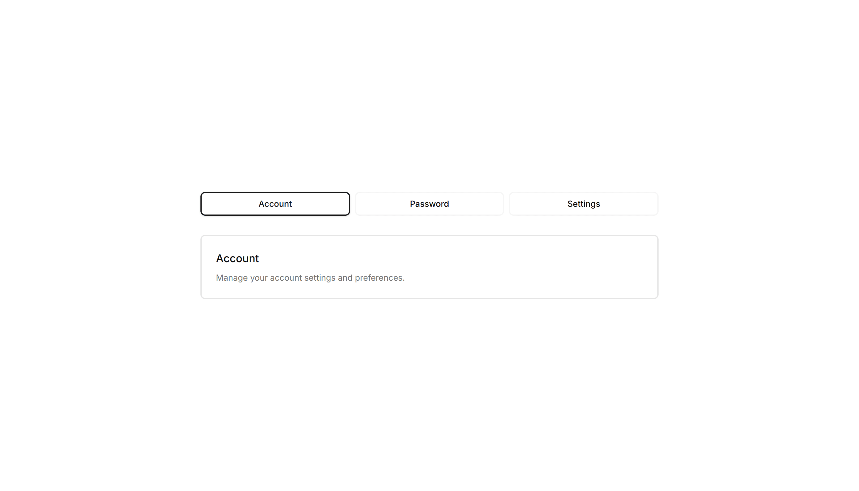 Components Tab: Outline Tabs