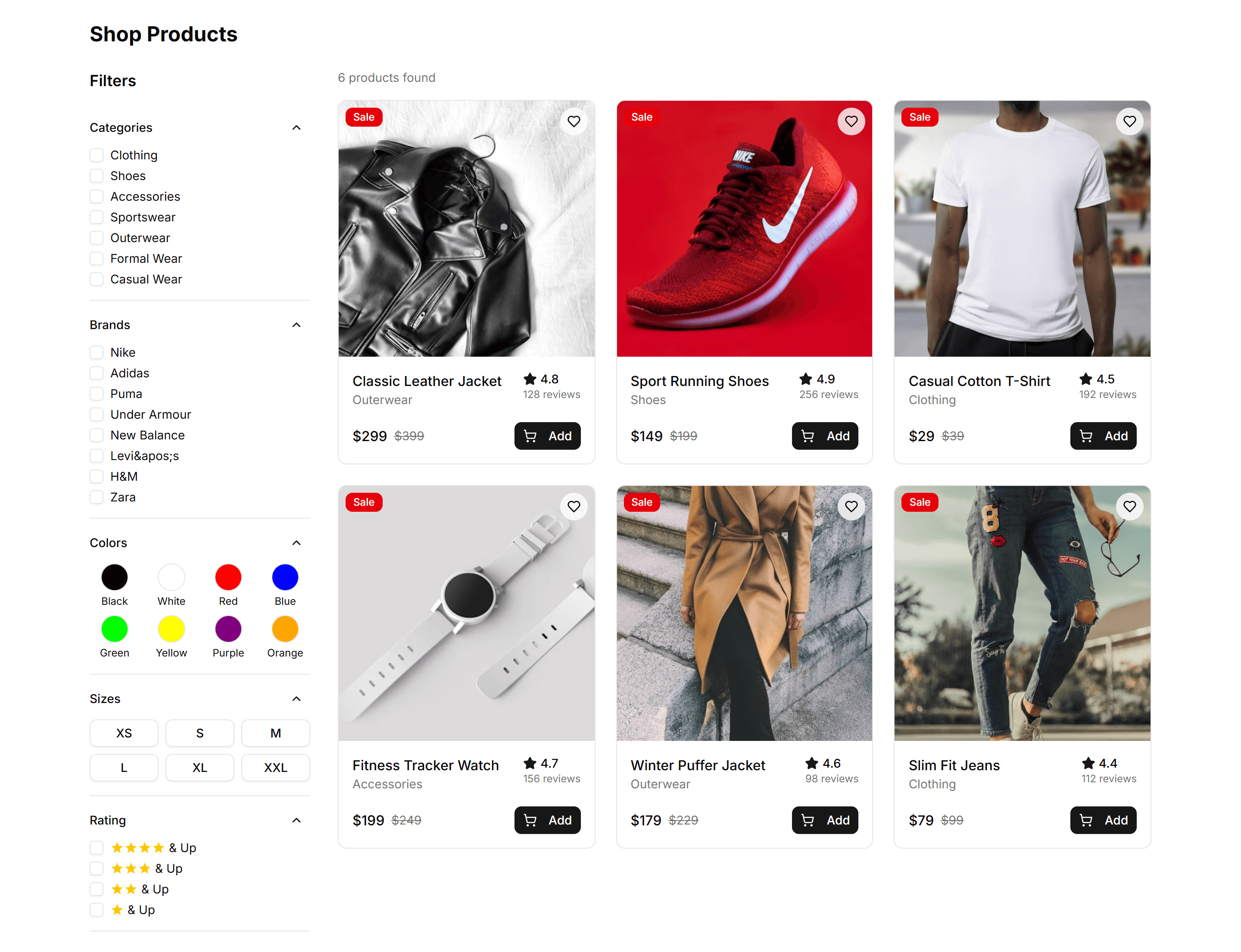 Ecommerce Category Filter: Filter Demo