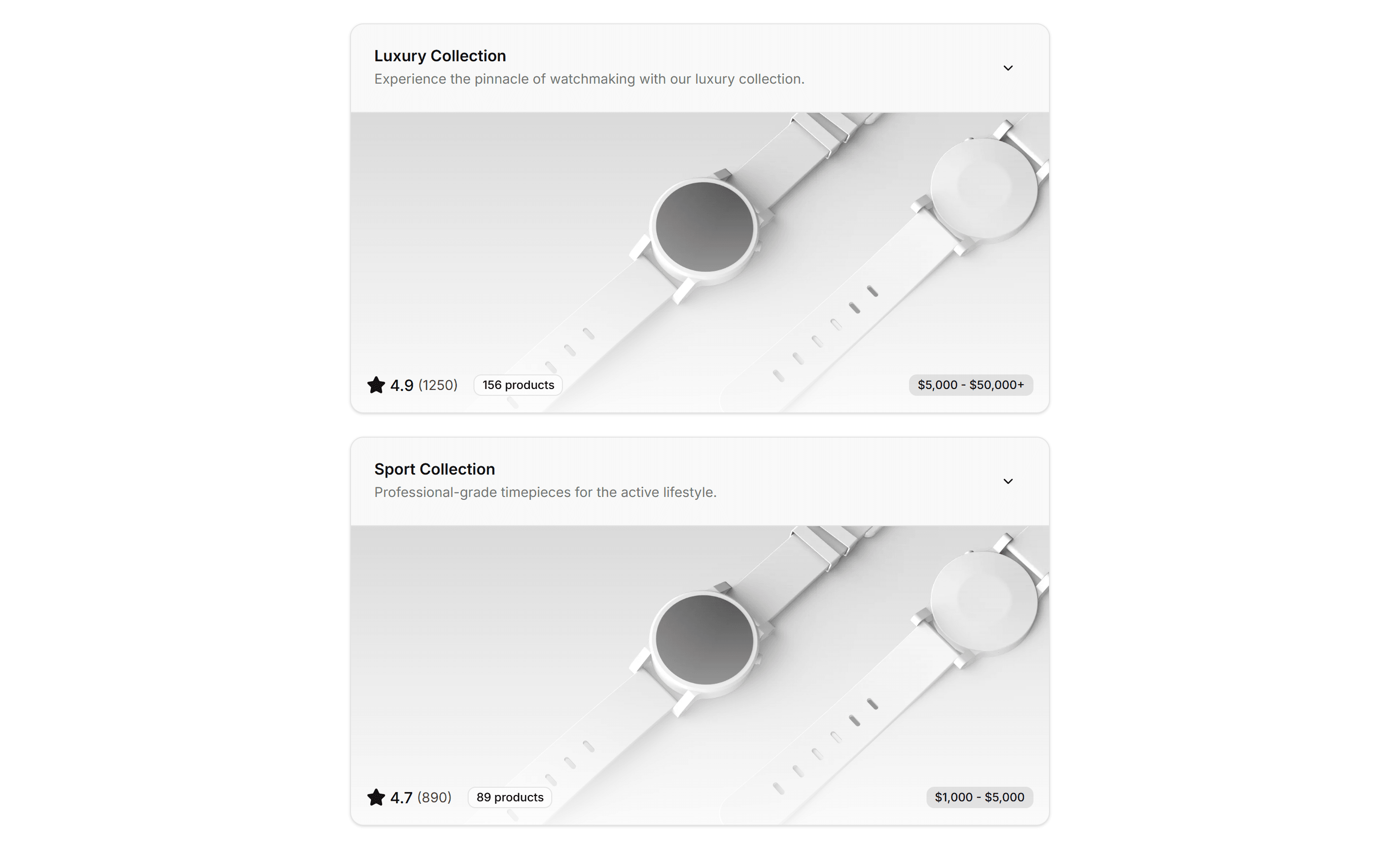Ecommerce Category Preview: Expandable Preview