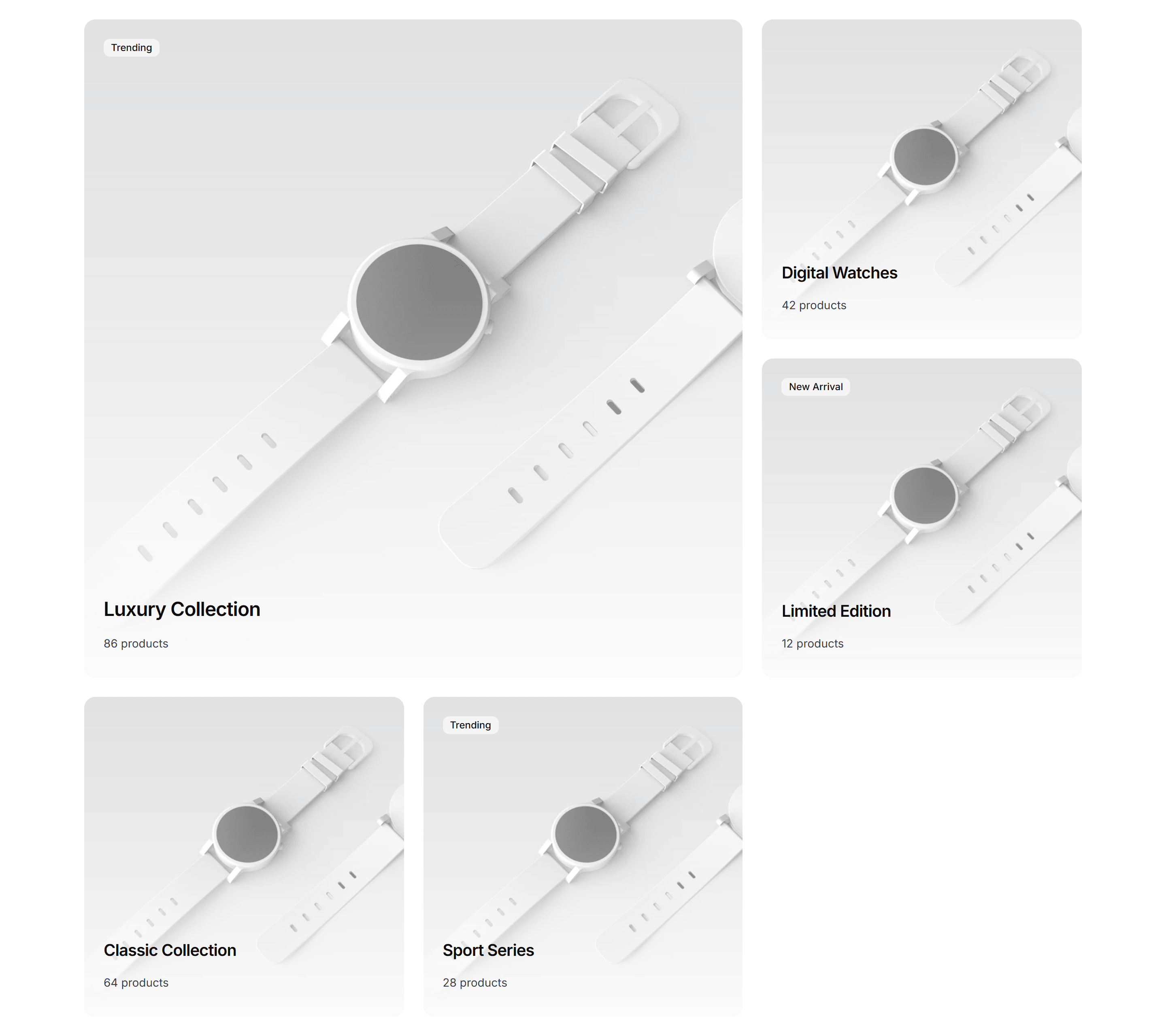 Ecommerce Category Preview: Grid Preview