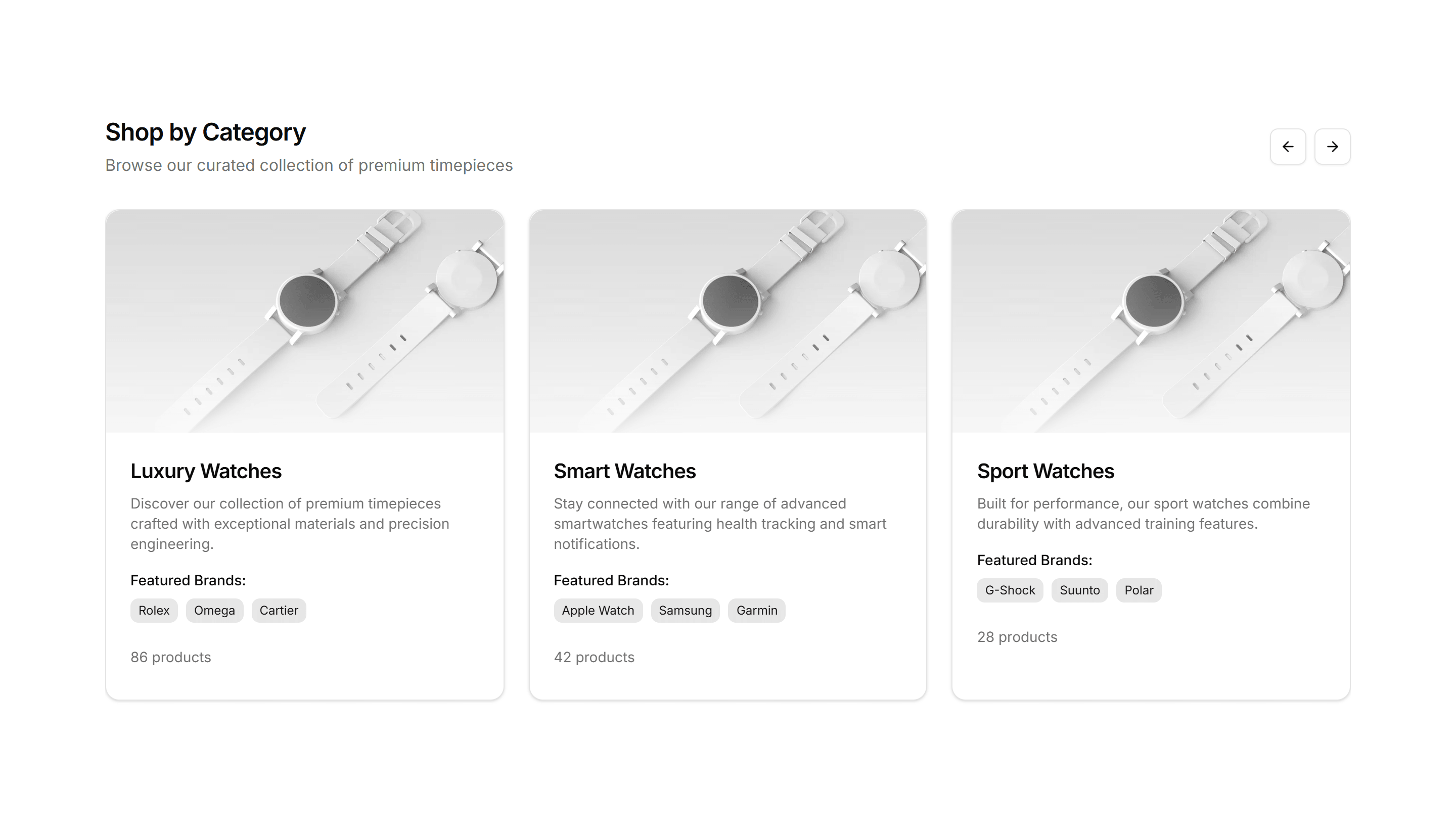 Ecommerce Category Preview: Scrolling Preview