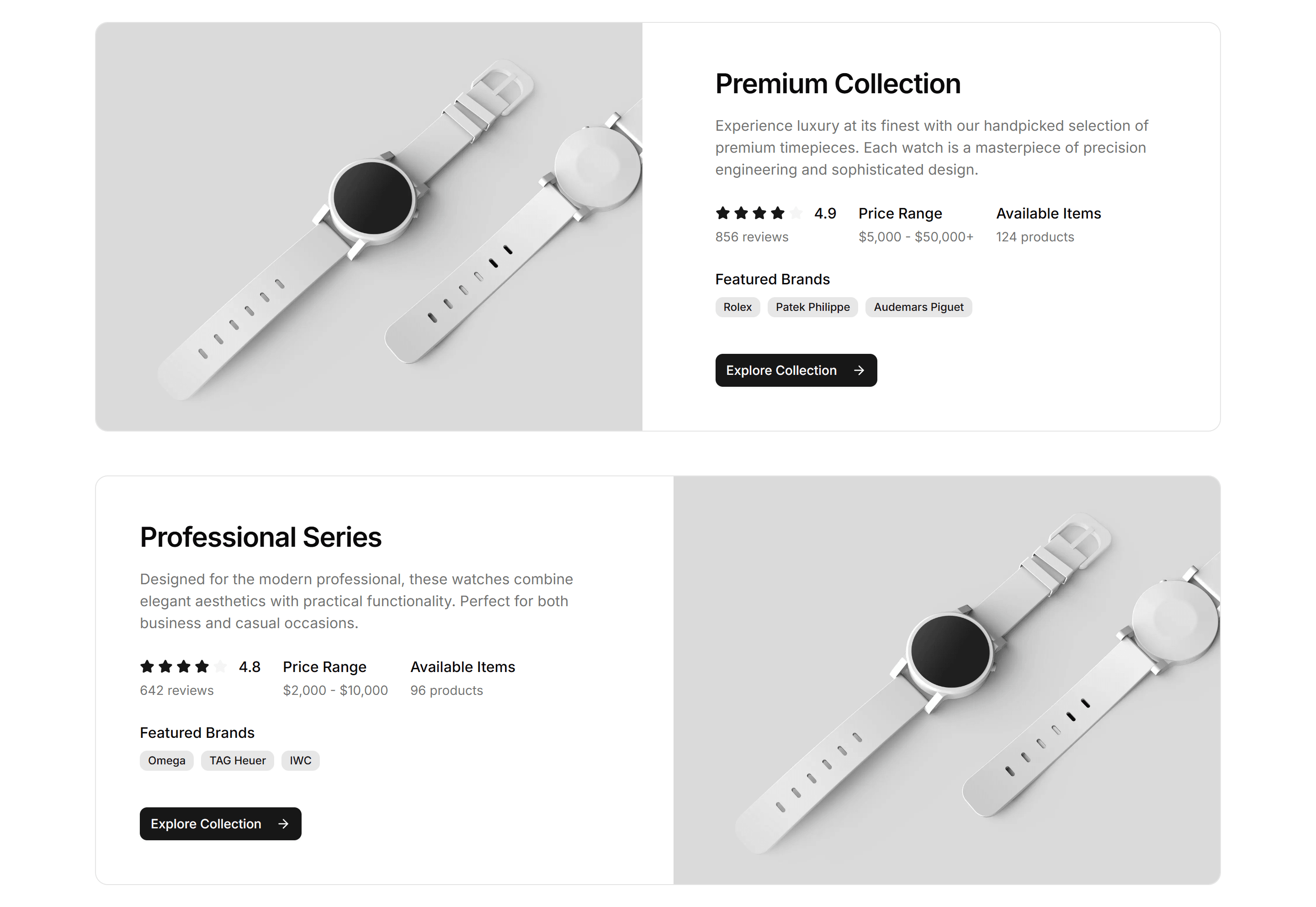 Ecommerce Category Preview: Split Preview