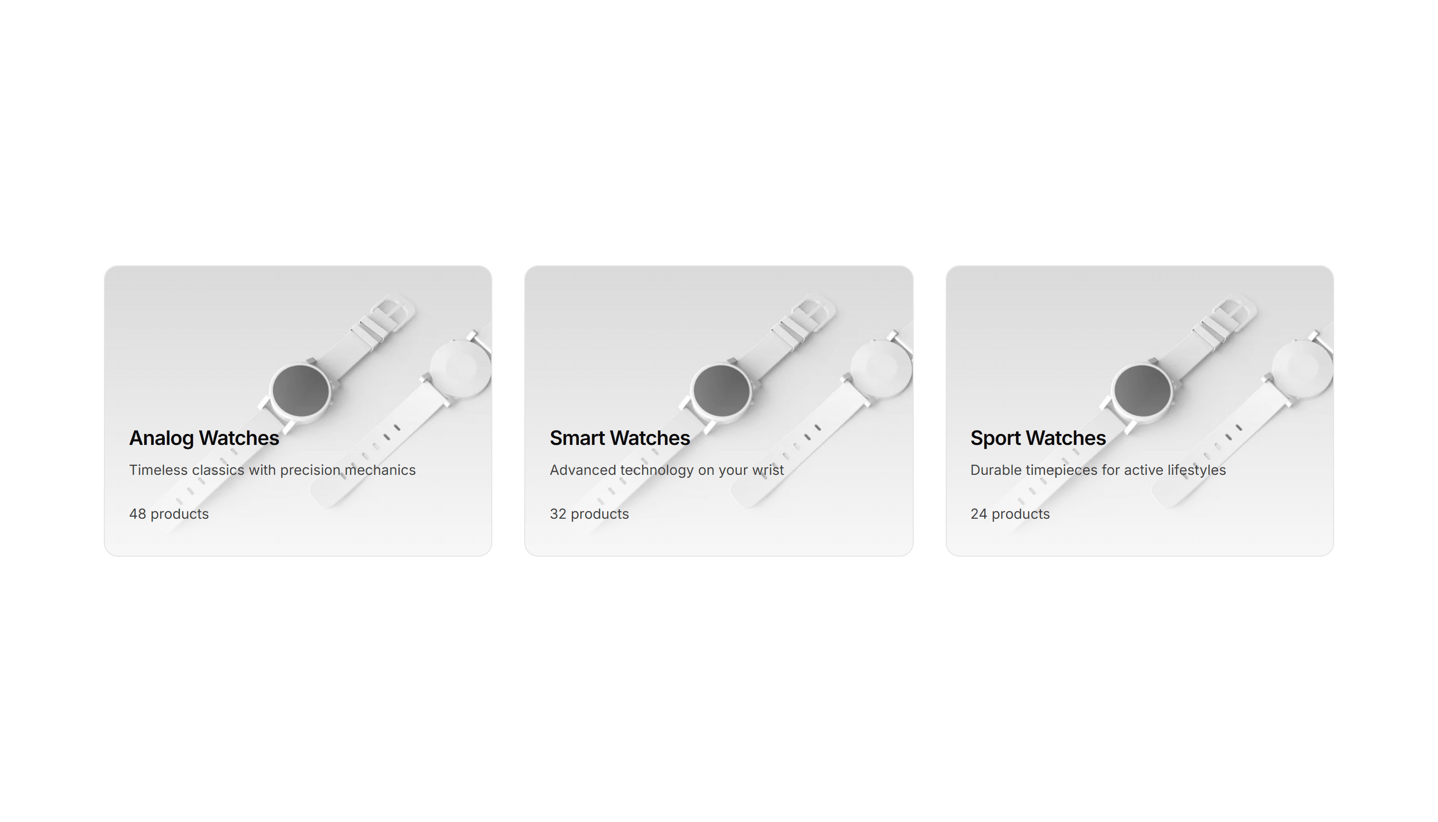 Ecommerce Category Preview: Three Column Preview