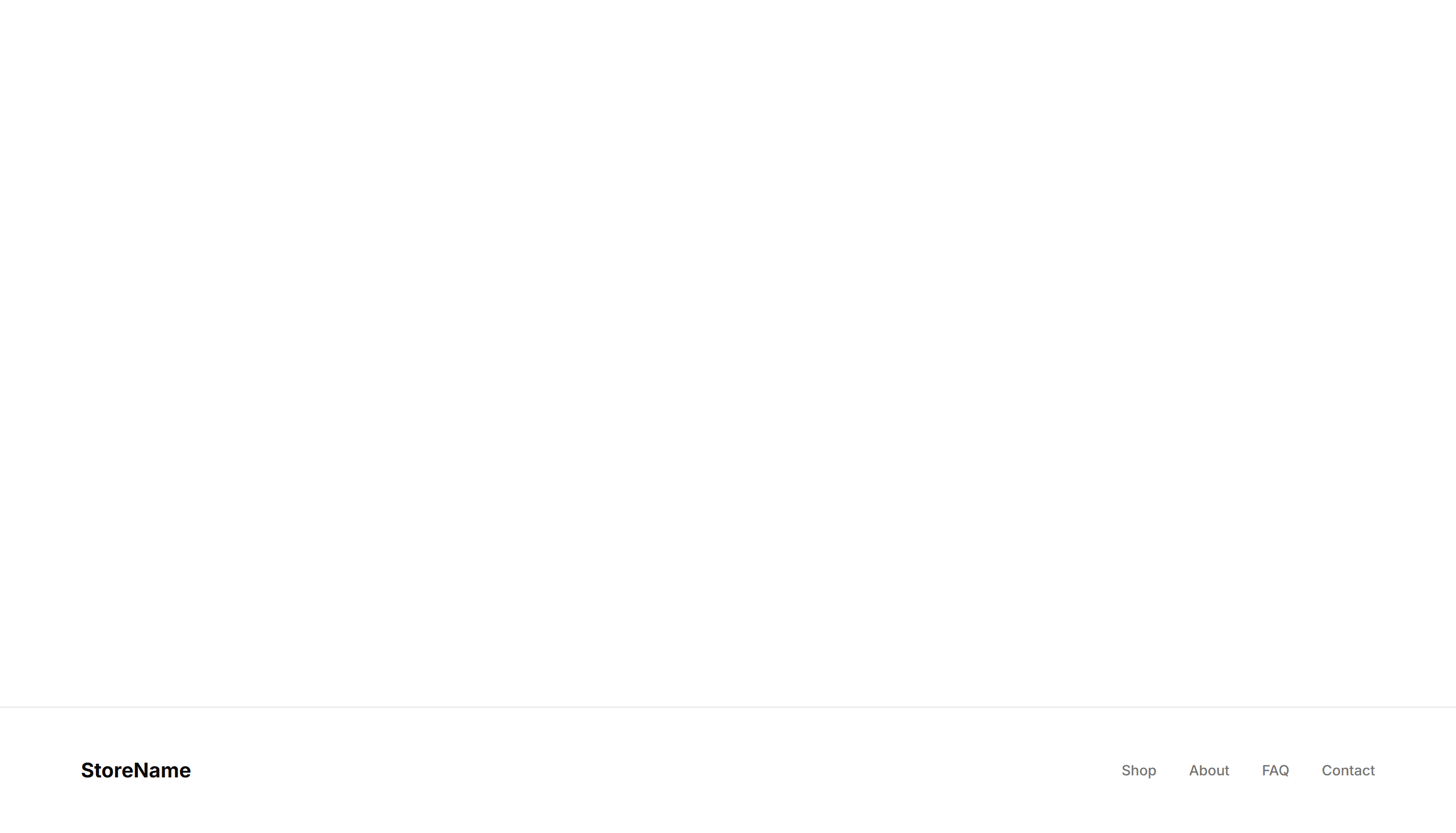 Ecommerce Footer: Simple Links