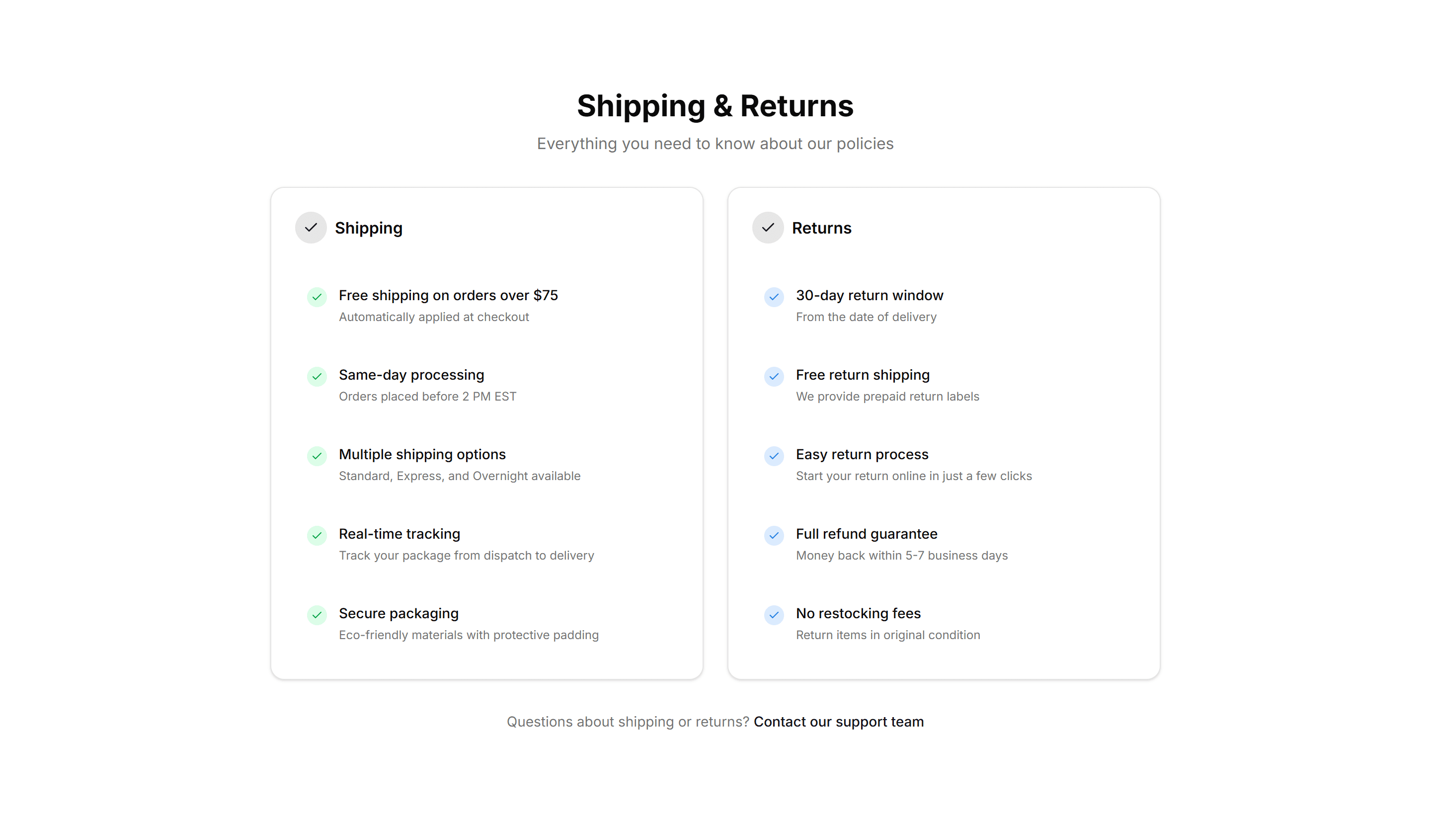 Ecommerce Shipping Return: Checklist