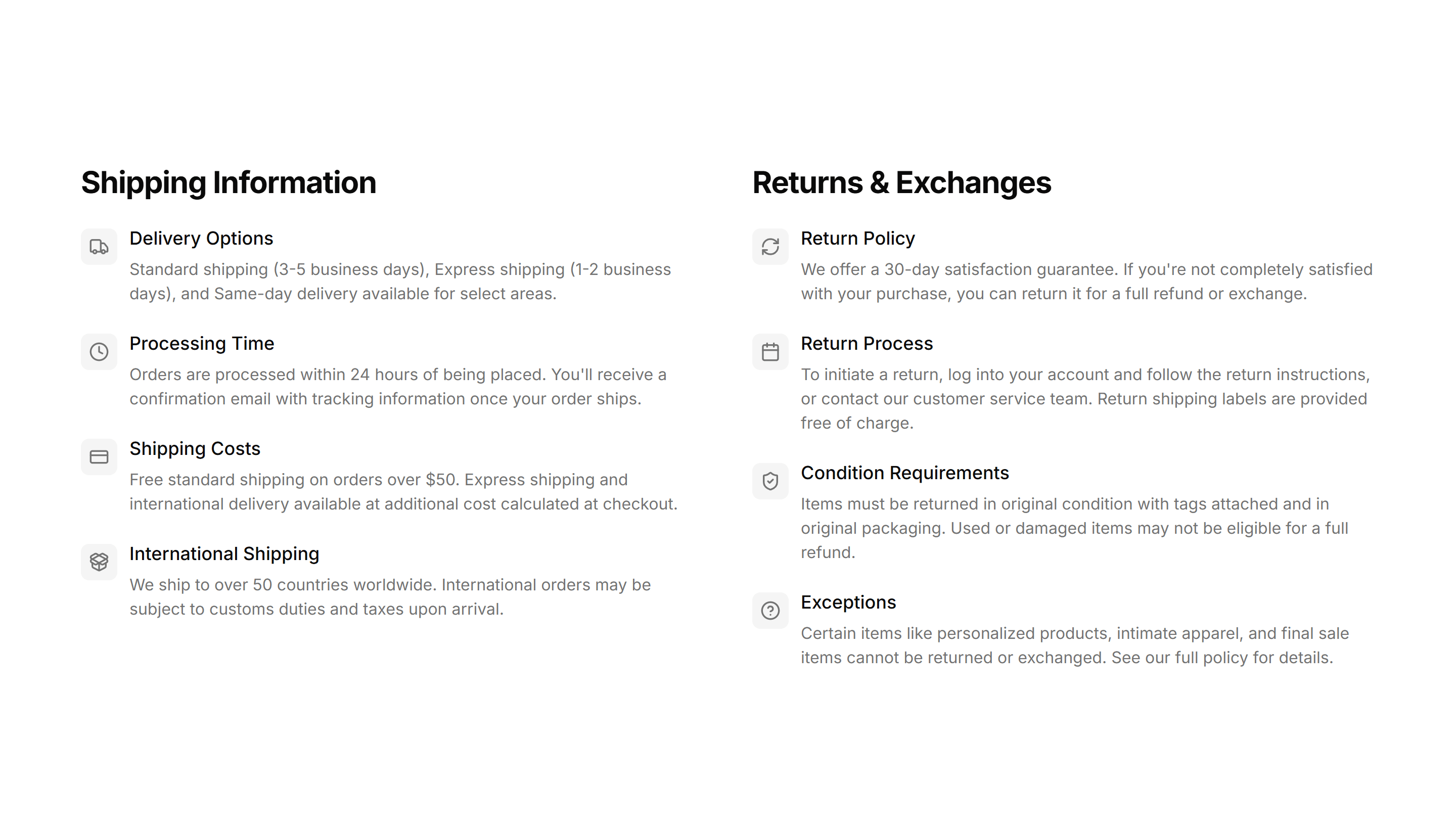Ecommerce Shipping Return: Split Columns