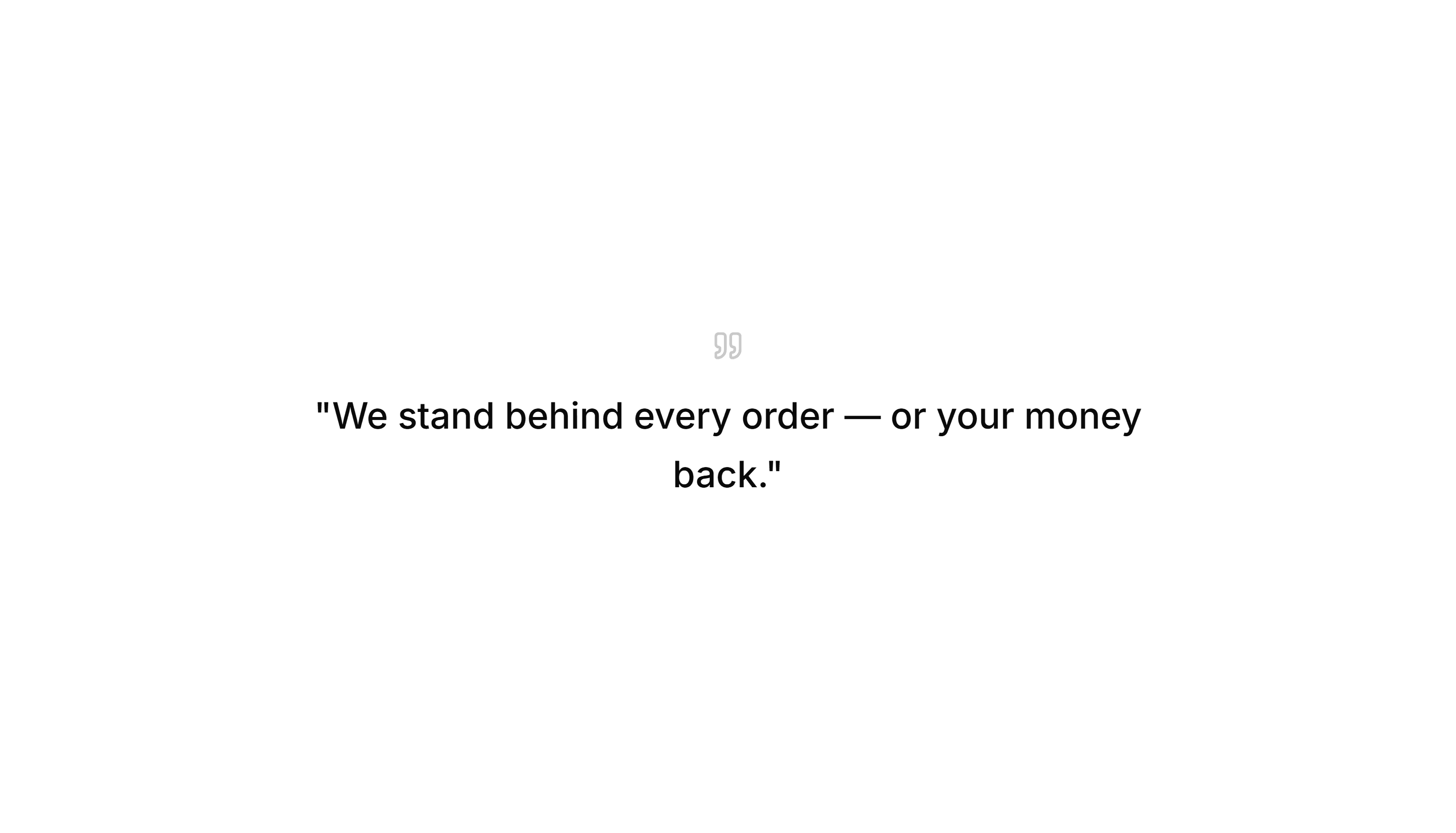Ecommerce Trust Guarantee: Highlighted Quote