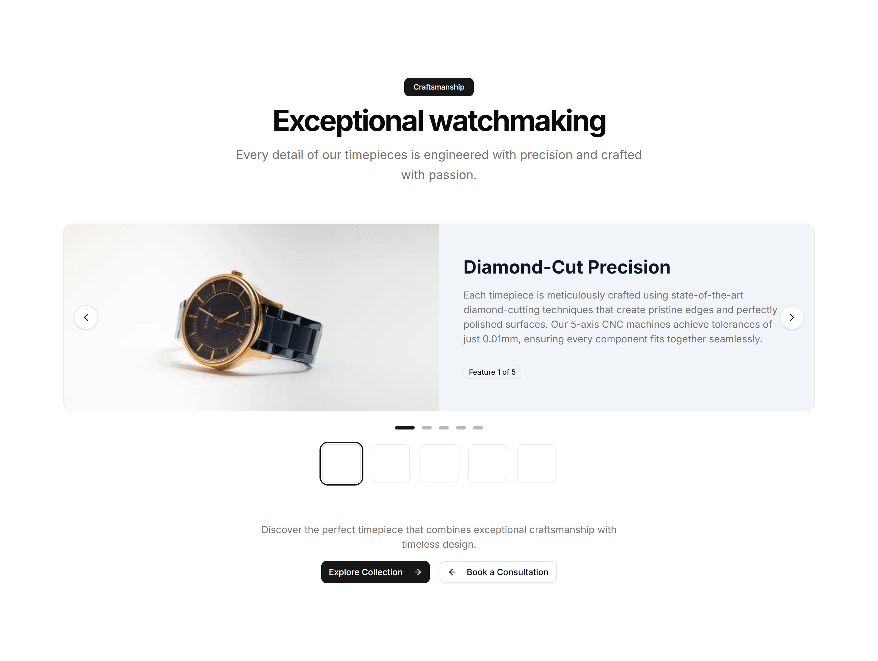 Ecommerce Product Feature: Carousel Feature Showcase