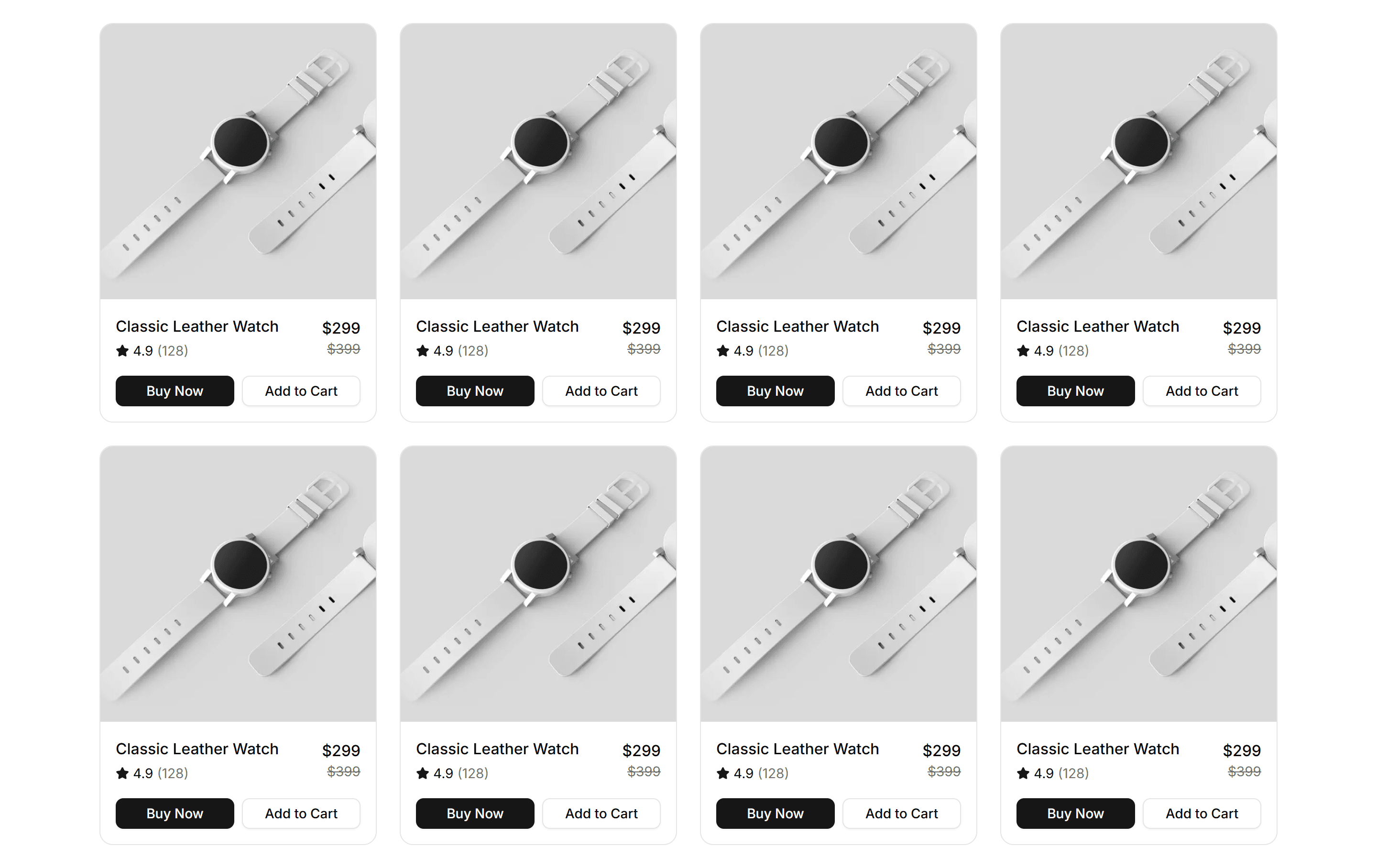 Ecommerce Product List: Grid List