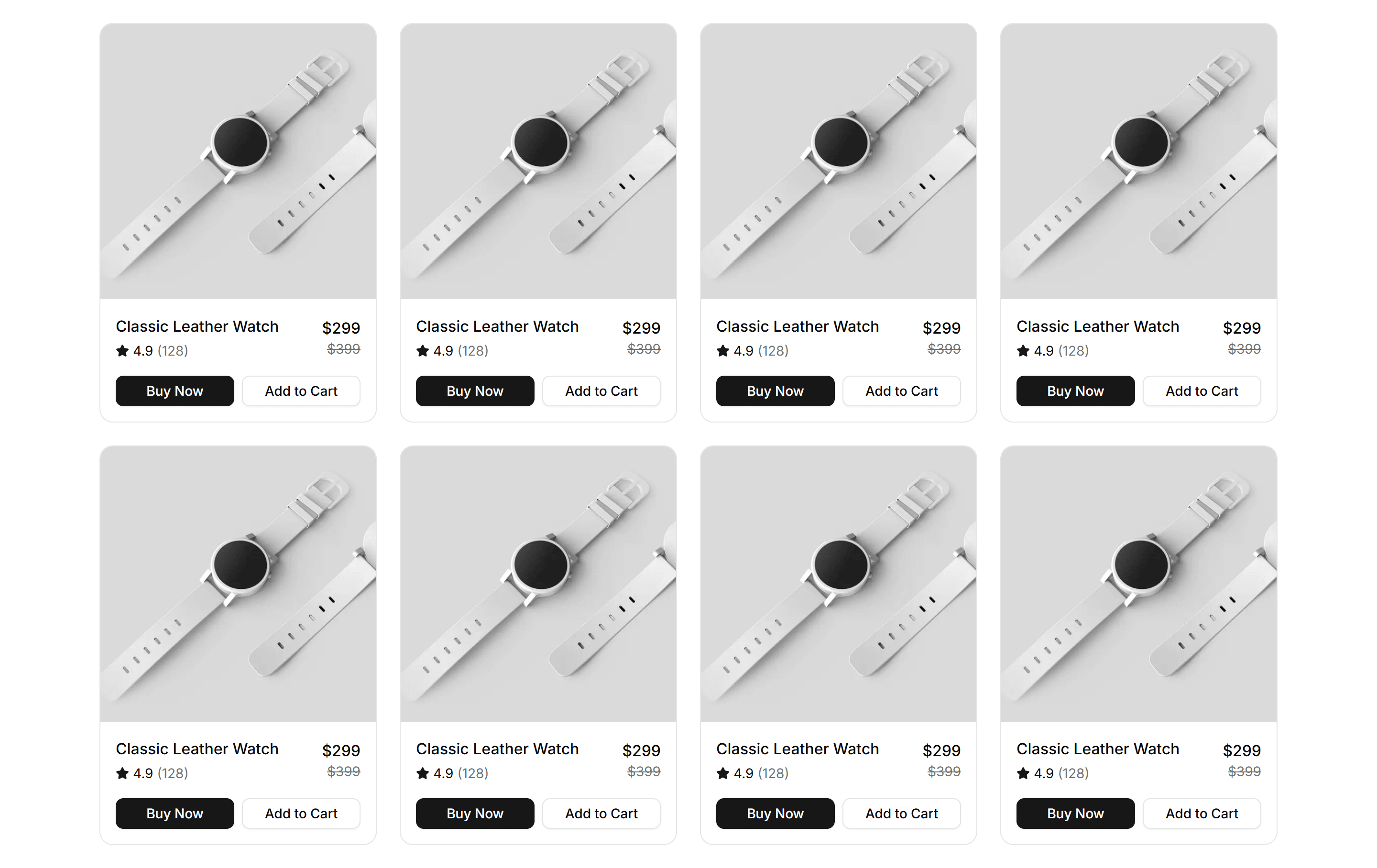 Ecommerce Product List: Grid List