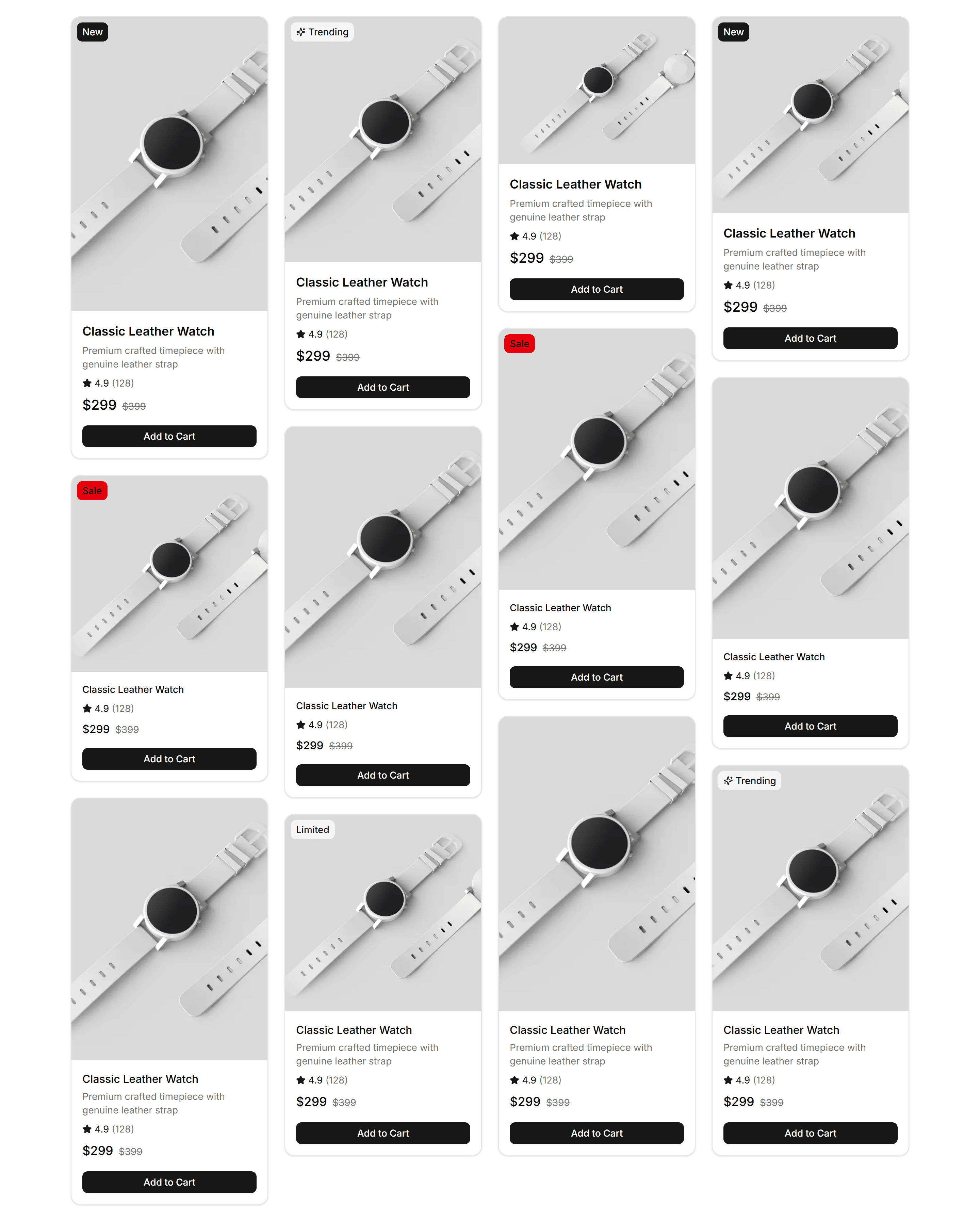 Ecommerce Product List: Masonry List