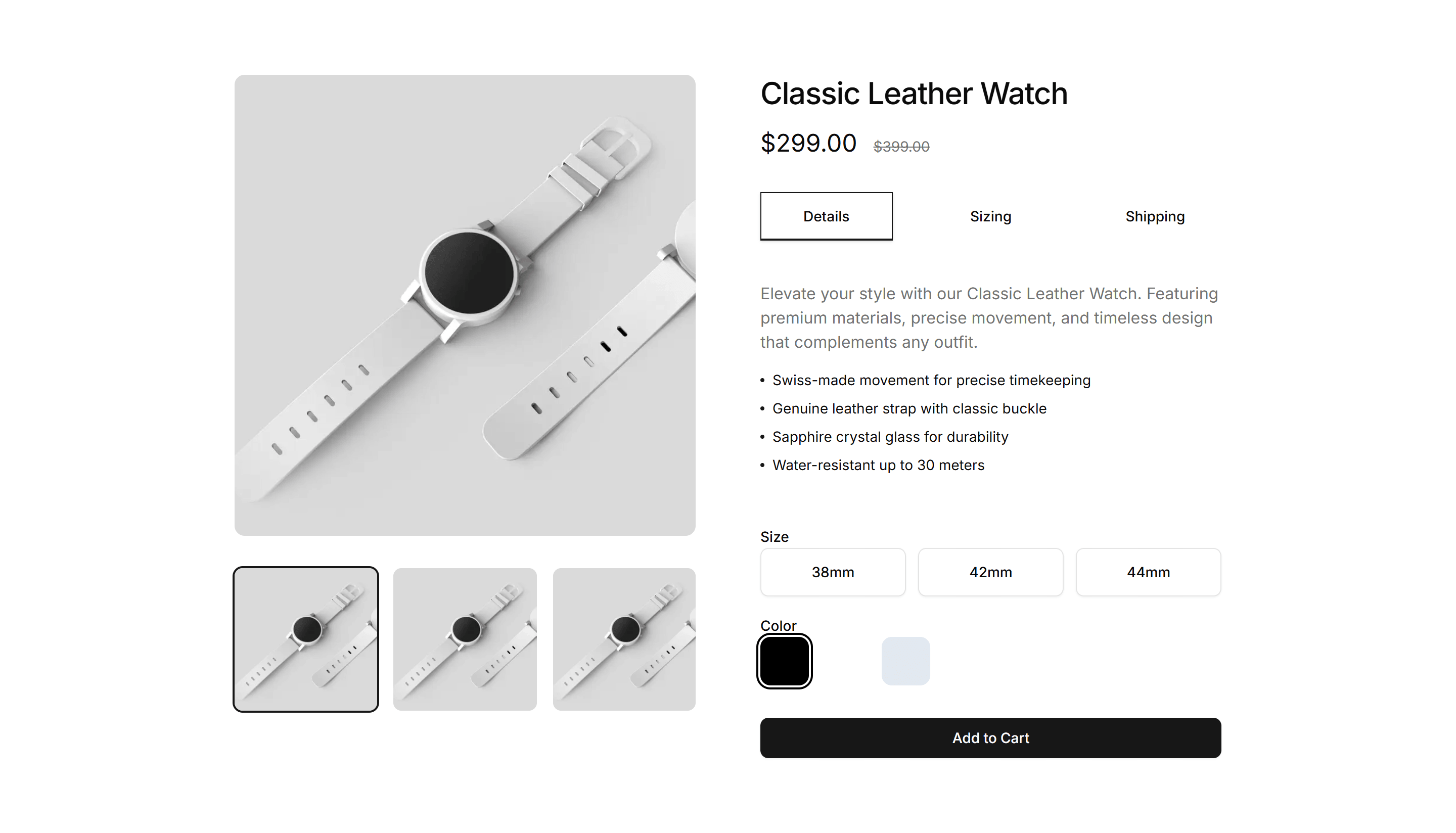 Ecommerce Product Overview: Minimal Overview