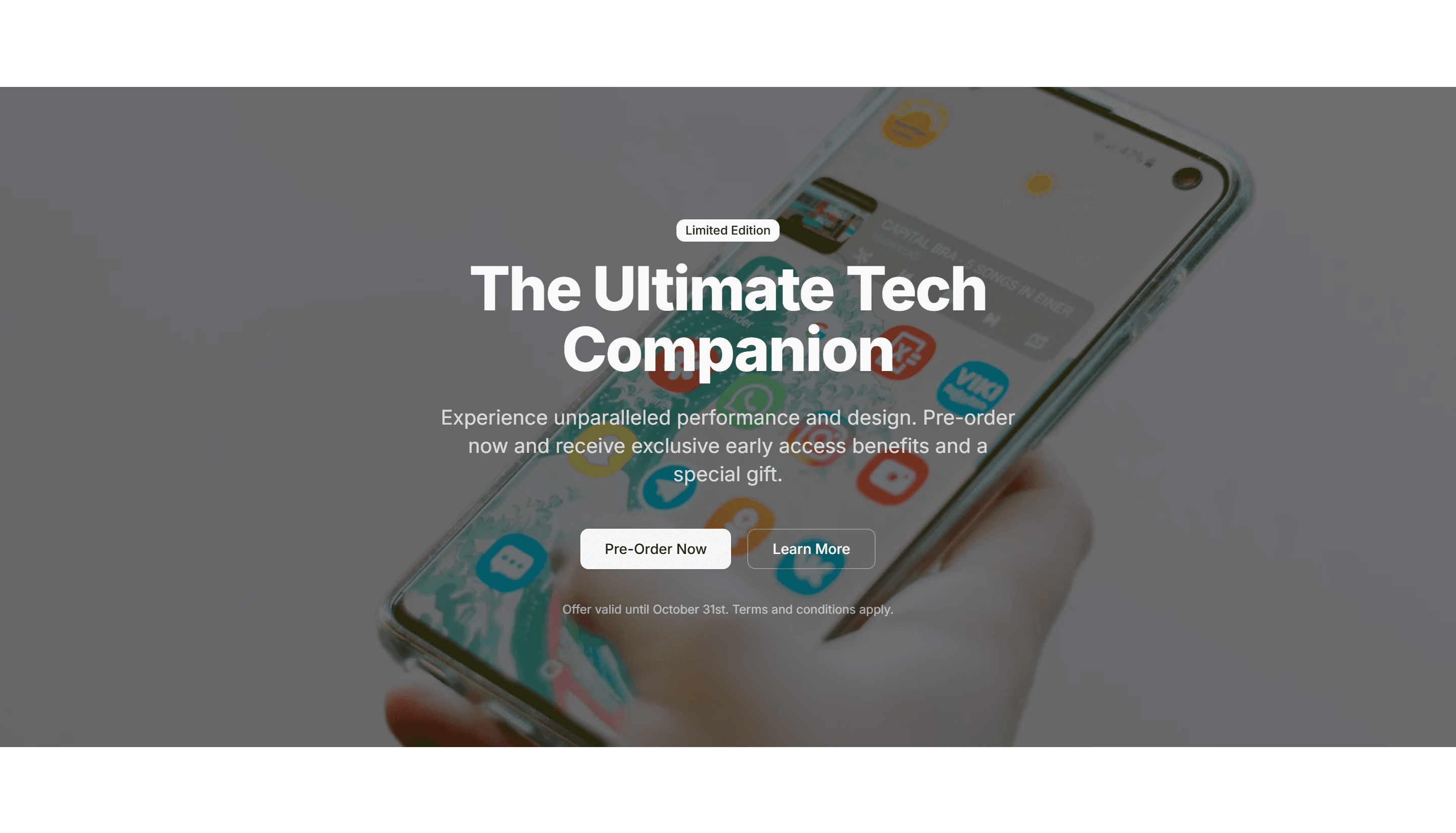 Ecommerce Promo Section: Full Width Large Content