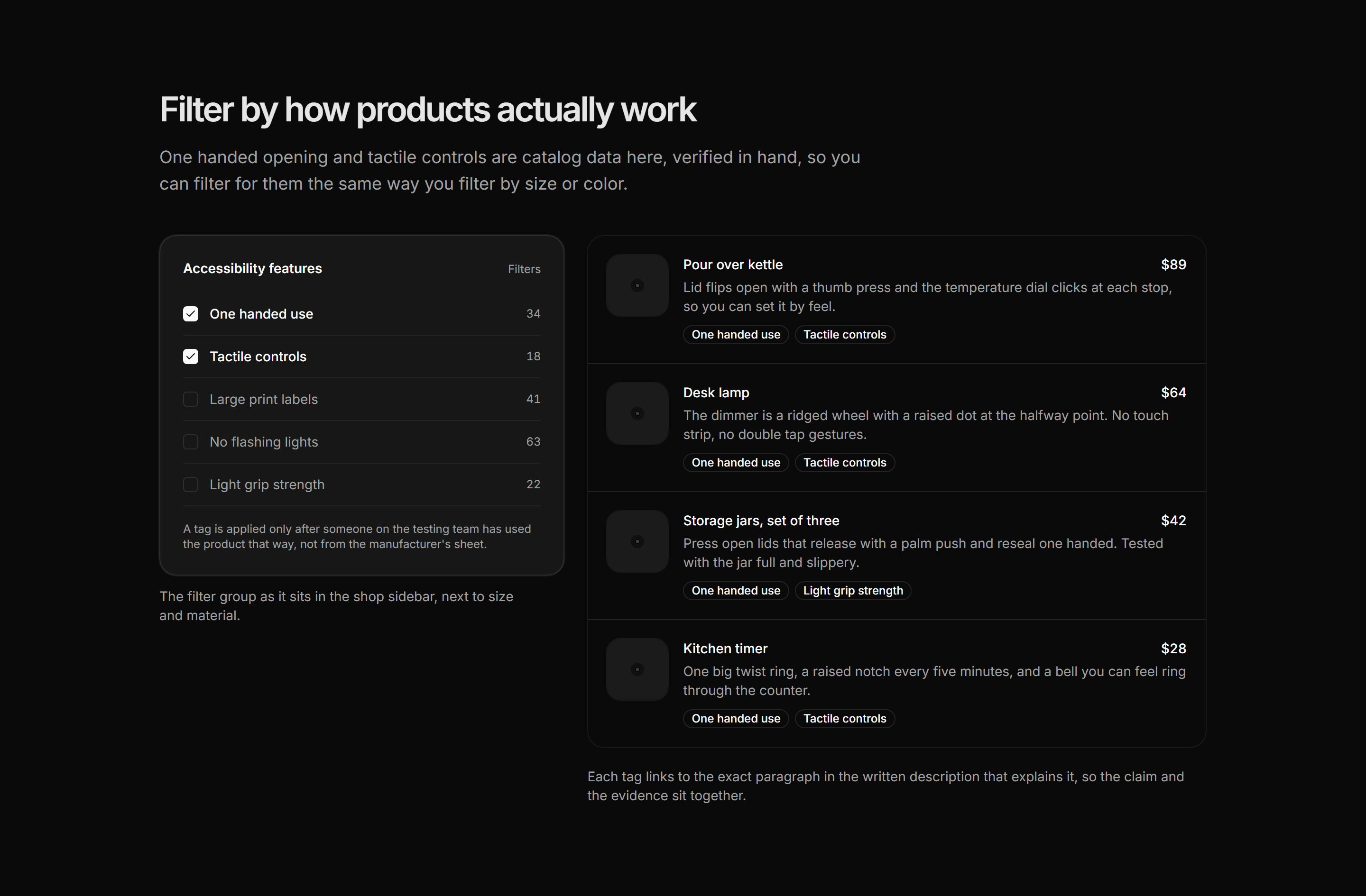 Ecommerce Accessibility: Accessibility Feature Filters