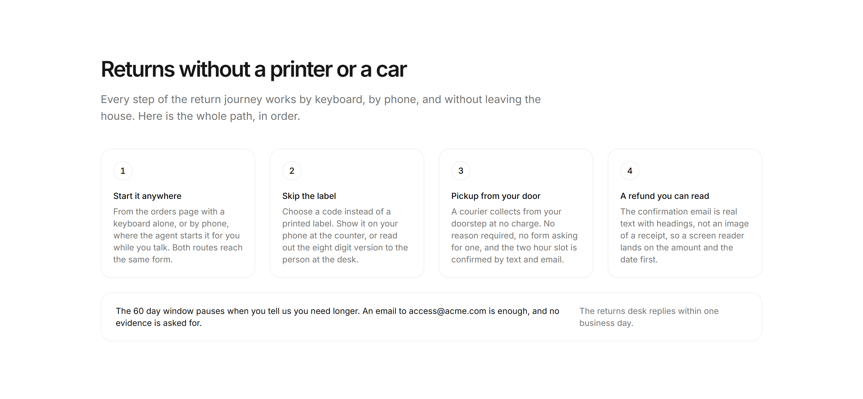 Ecommerce Accessibility: Accessible Returns Flow