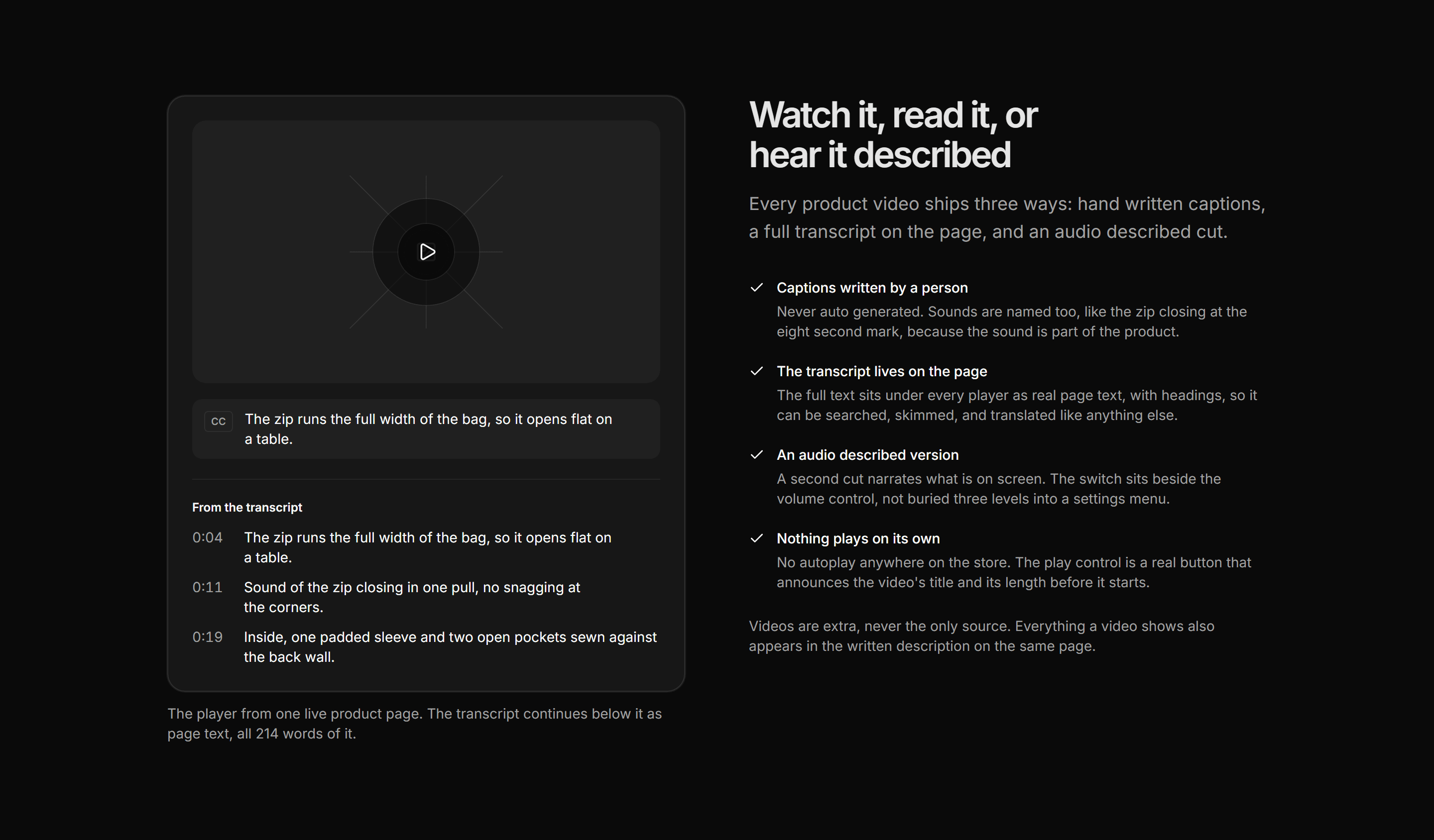 Ecommerce Accessibility: Captioned Product Videos