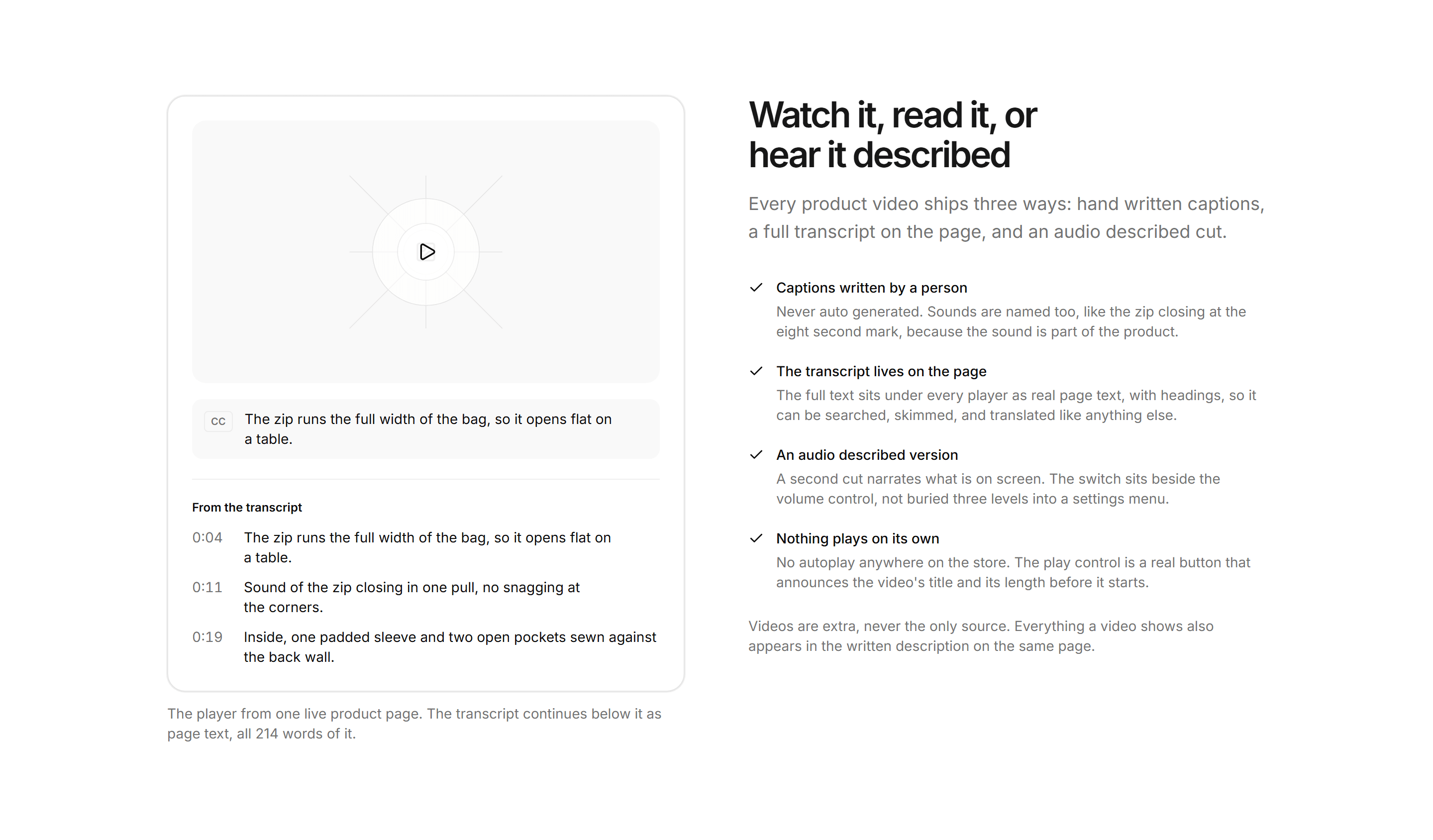 Ecommerce Accessibility: Captioned Product Videos