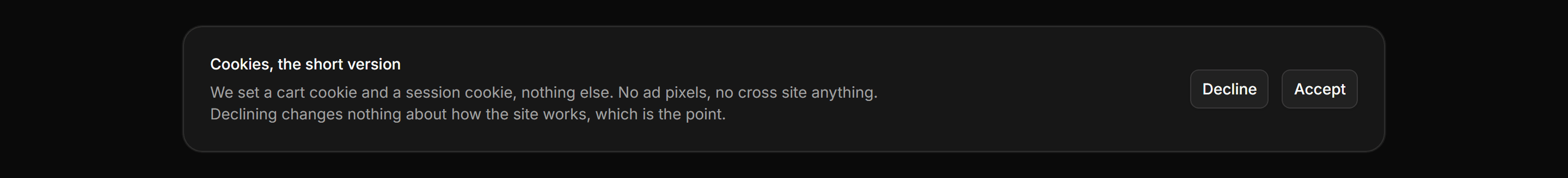 Ecommerce Banners and Alert: Cookie Consent Bar