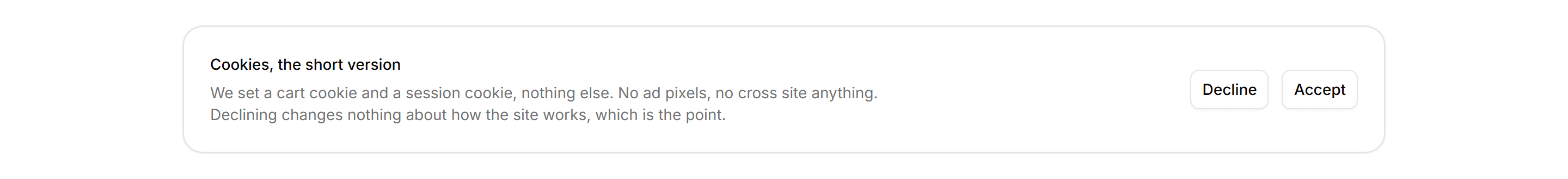 Ecommerce Banners and Alert: Cookie Consent Bar