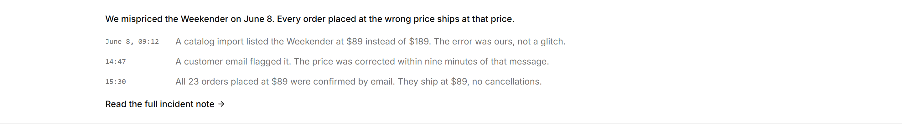 Ecommerce Banners and Alert: Price Error Apology Banner
