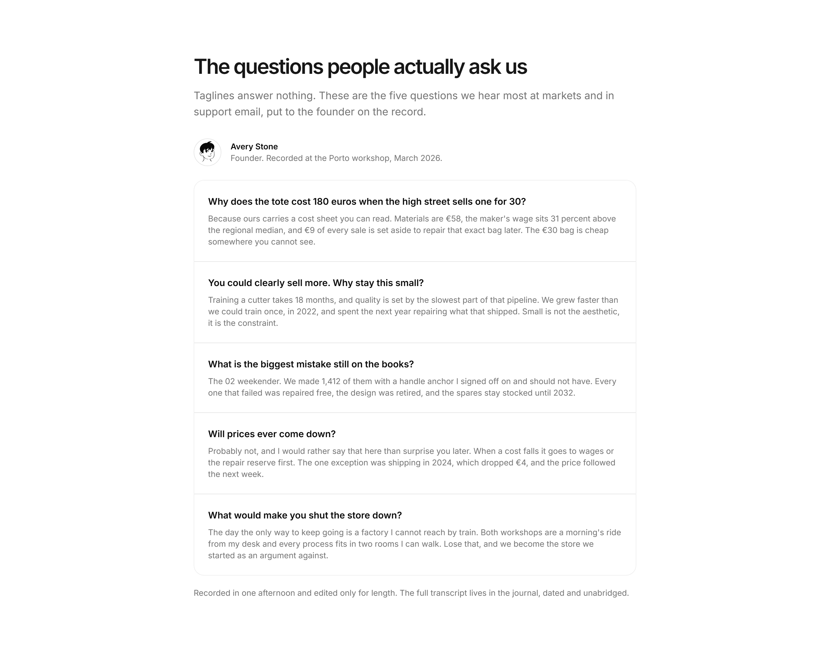 Ecommerce Brand Story: Founder Interview Q&A