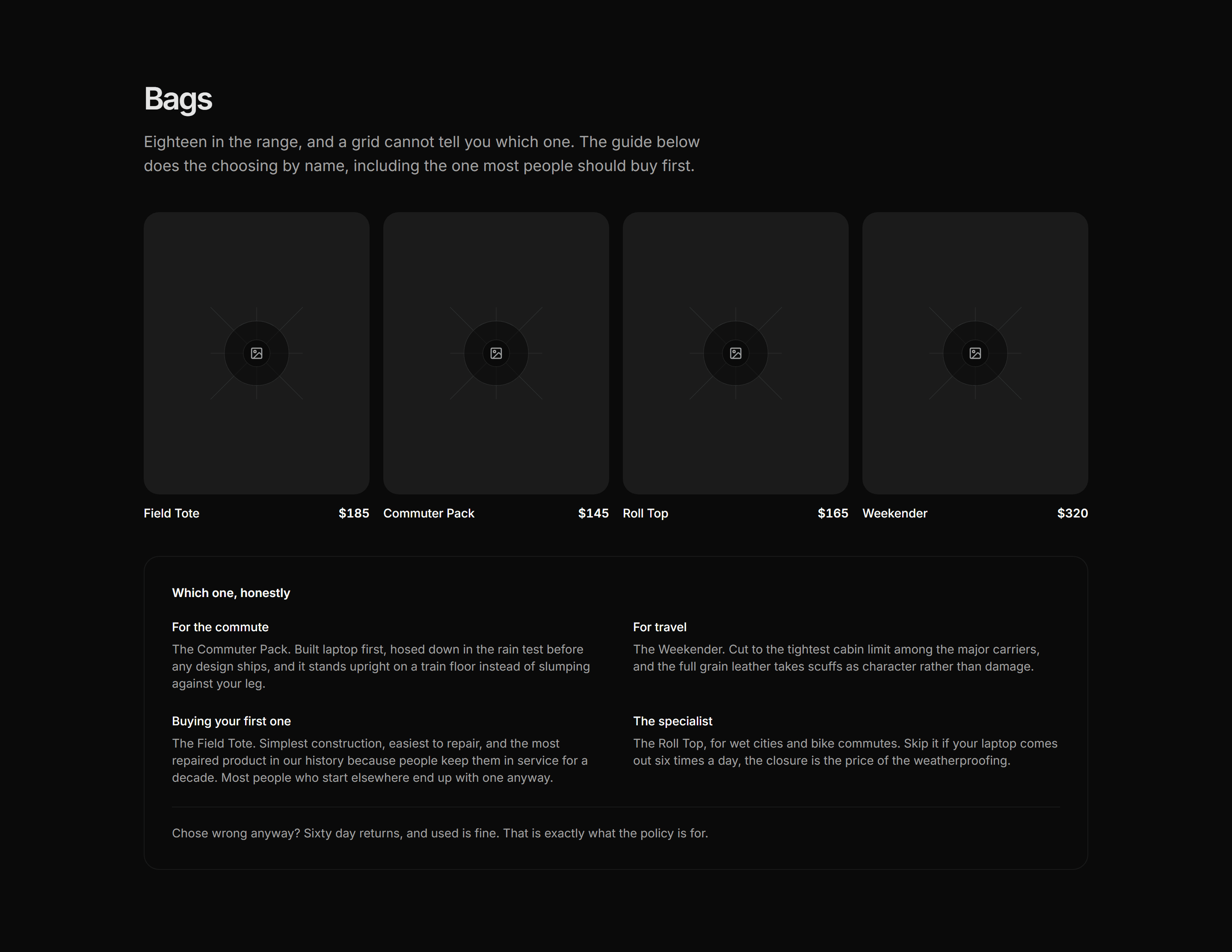 Ecommerce Category: Category With Buying Guide Band