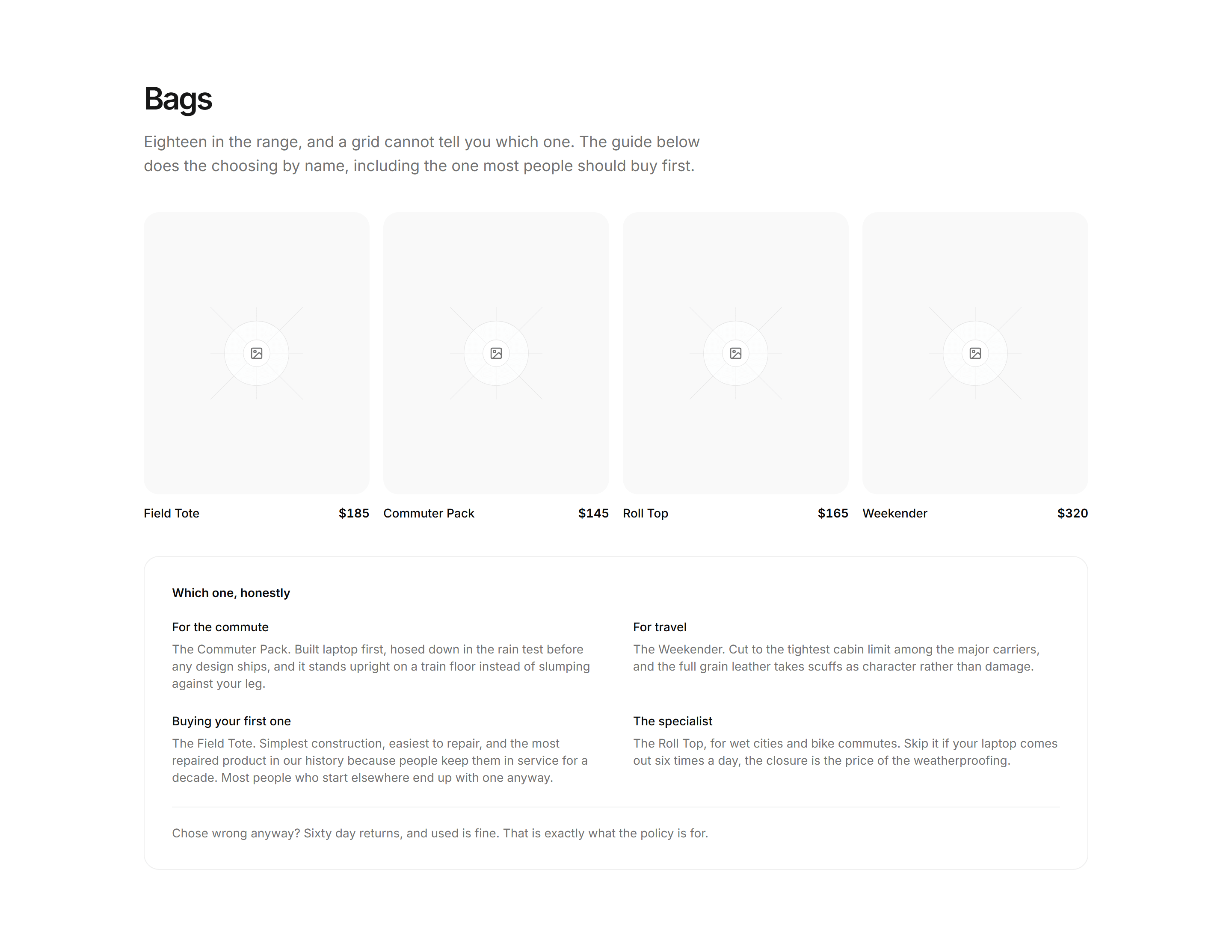 Ecommerce Category: Category With Buying Guide Band